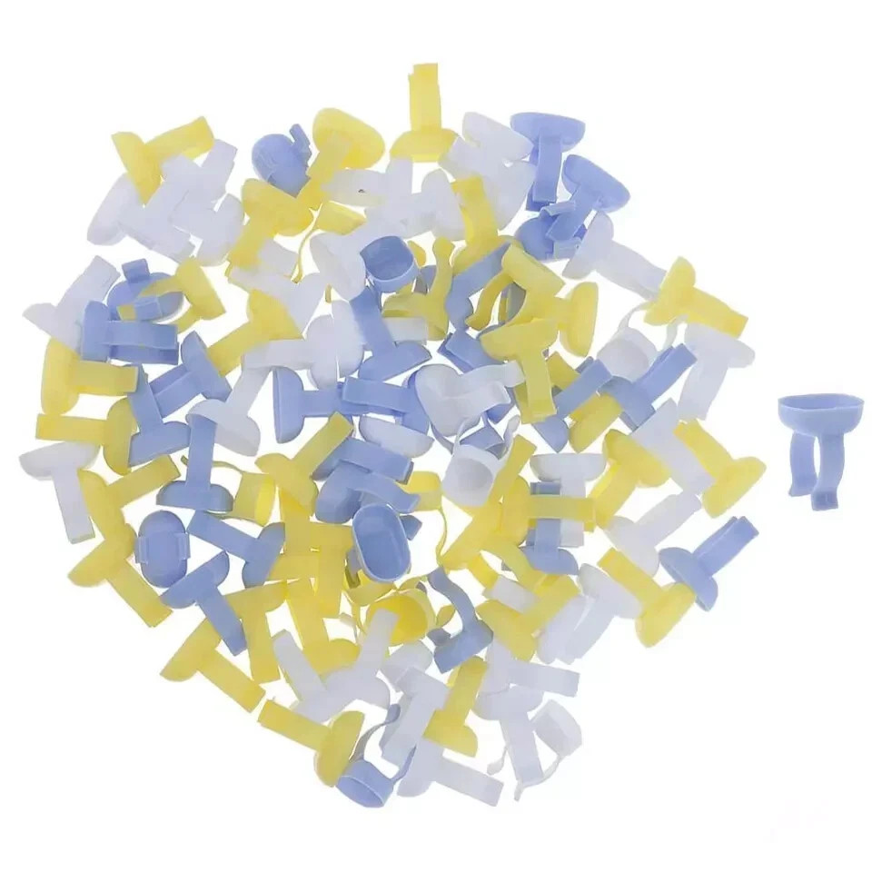 100 Pcs/Bag Disposable Dental Plastic Endo Mixing Endo Finger Ring Bowl Cup Tool