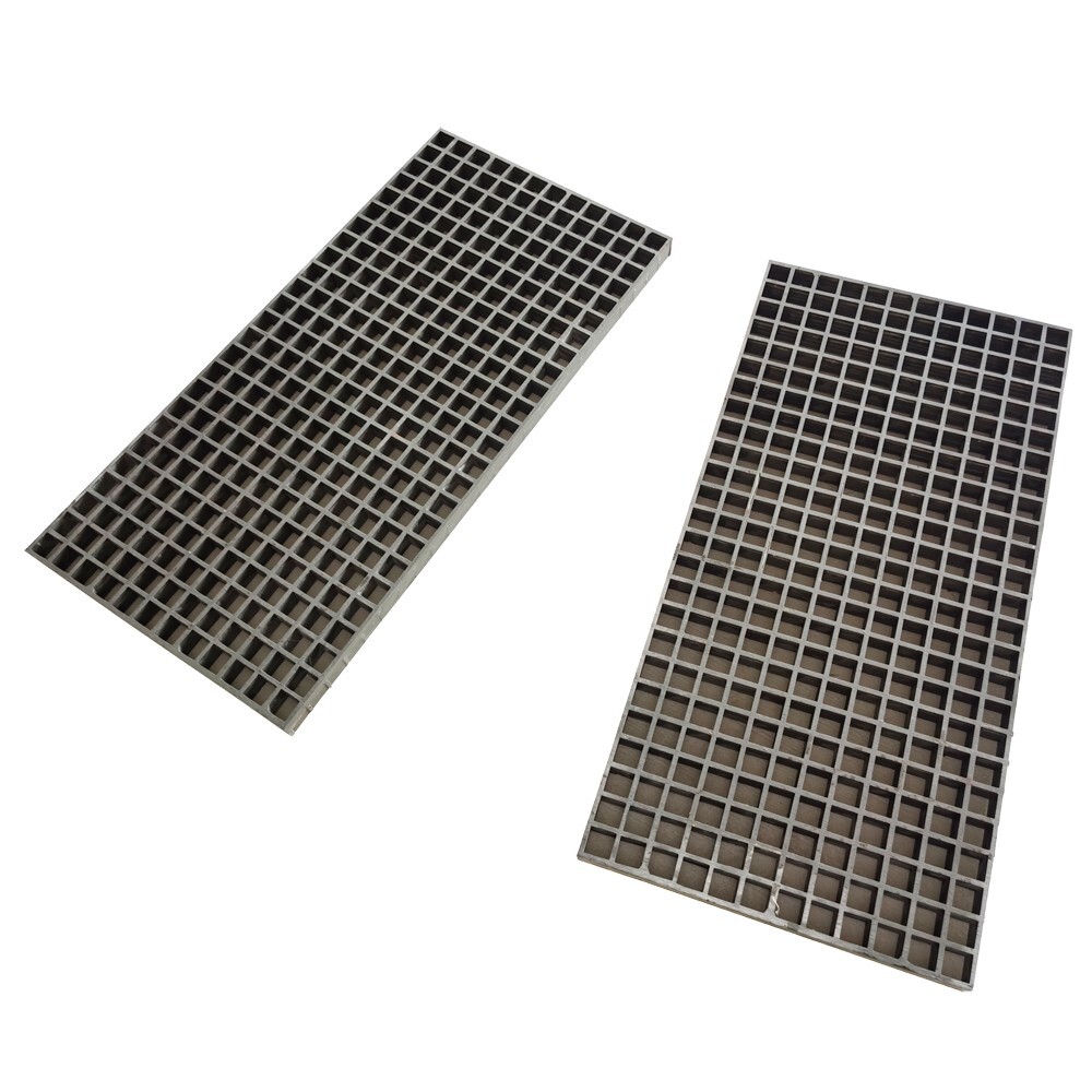 39.4″*19″(100cm*48.5cm) Gray Fiberglass FRP Grating Fiberglass Grille 1.5″ Thick