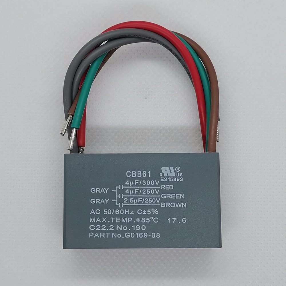 CBB61 5Wire Ceiling Fan Capacitor 4+4+2.5uF 250/300V