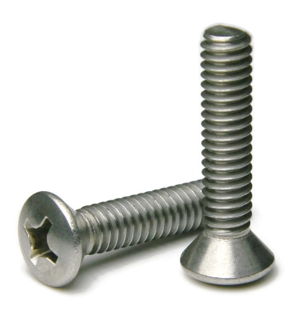 1/4″-20 Phillips Oval Head Machine Screws – 316 Stainless Steel – QTY 25