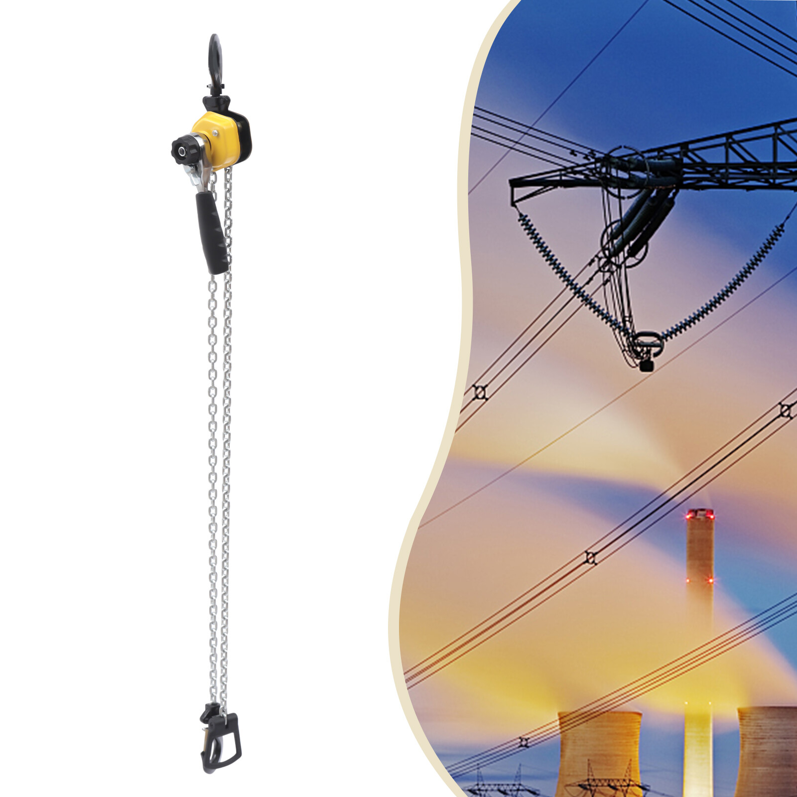 Small Lever Block Chain Hoist Ratchet Type Come Along Puller 5 FT Lift 0.25 Ton