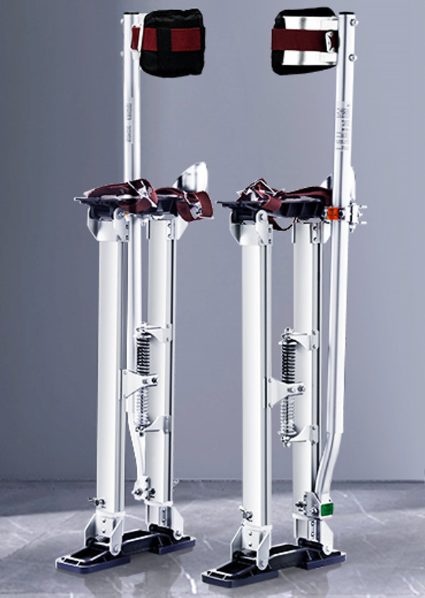 Zancos De Yeso Aluminio 24-40 Pulgadas Drywall Stilts Ajustable Dura Para Pintar