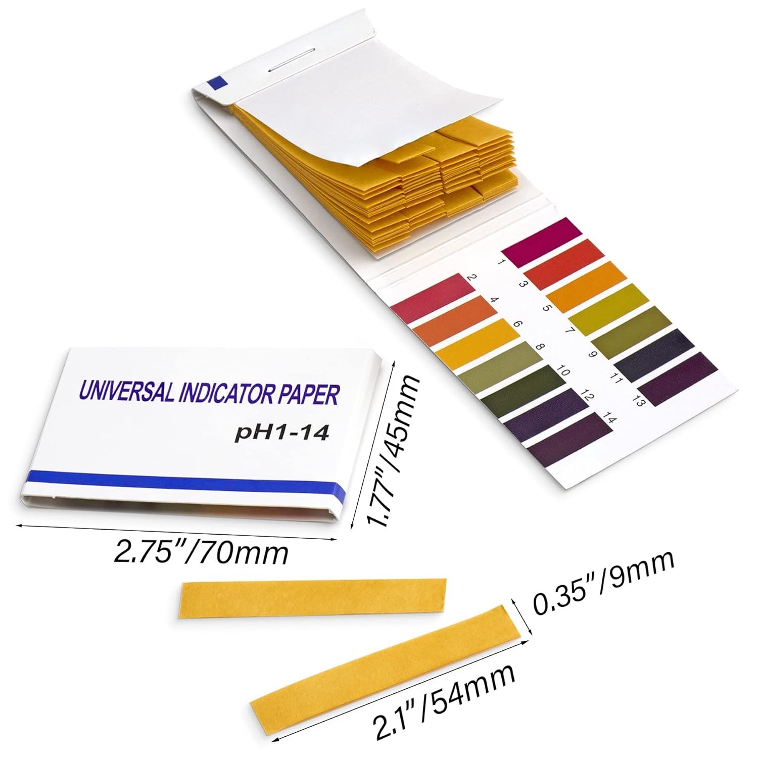 800Pcs pH Indicator Test Strips 1-14 Laboratory Paper Litmus Tester Urine Saliva