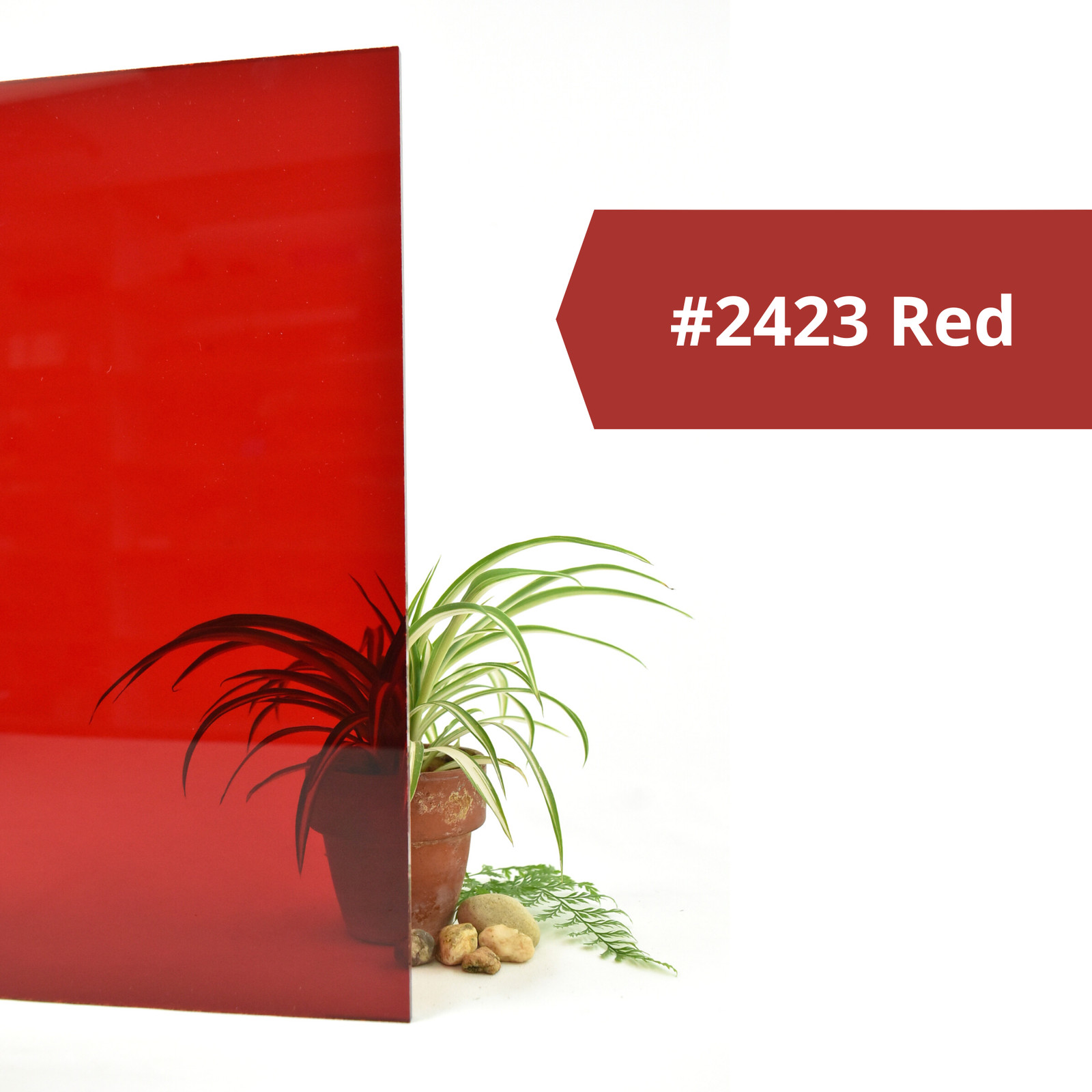 BuyPlastic 2423 Red Transparent Colored Acrylic Sheet 1/4″ x 24″ x 36″