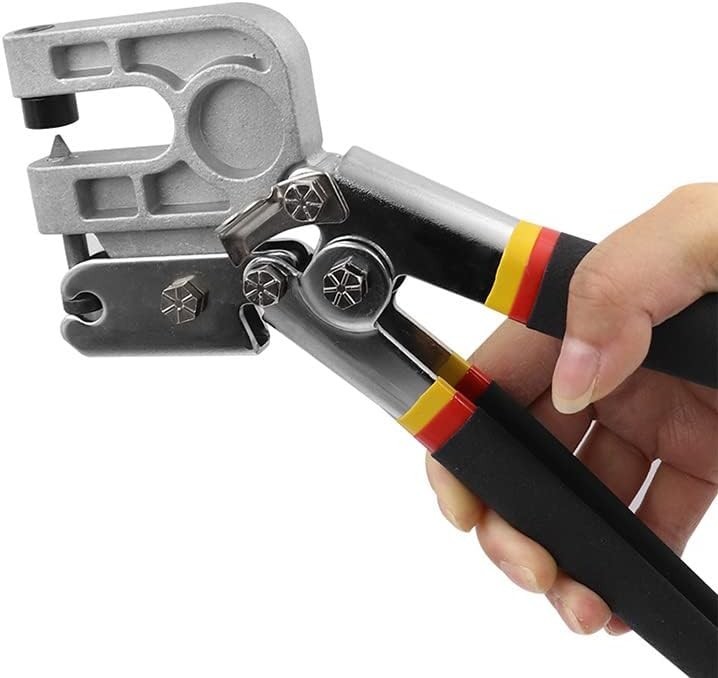 10 Inch High-Carbon Steel Metal Stud Crimper, TPR Handle Black