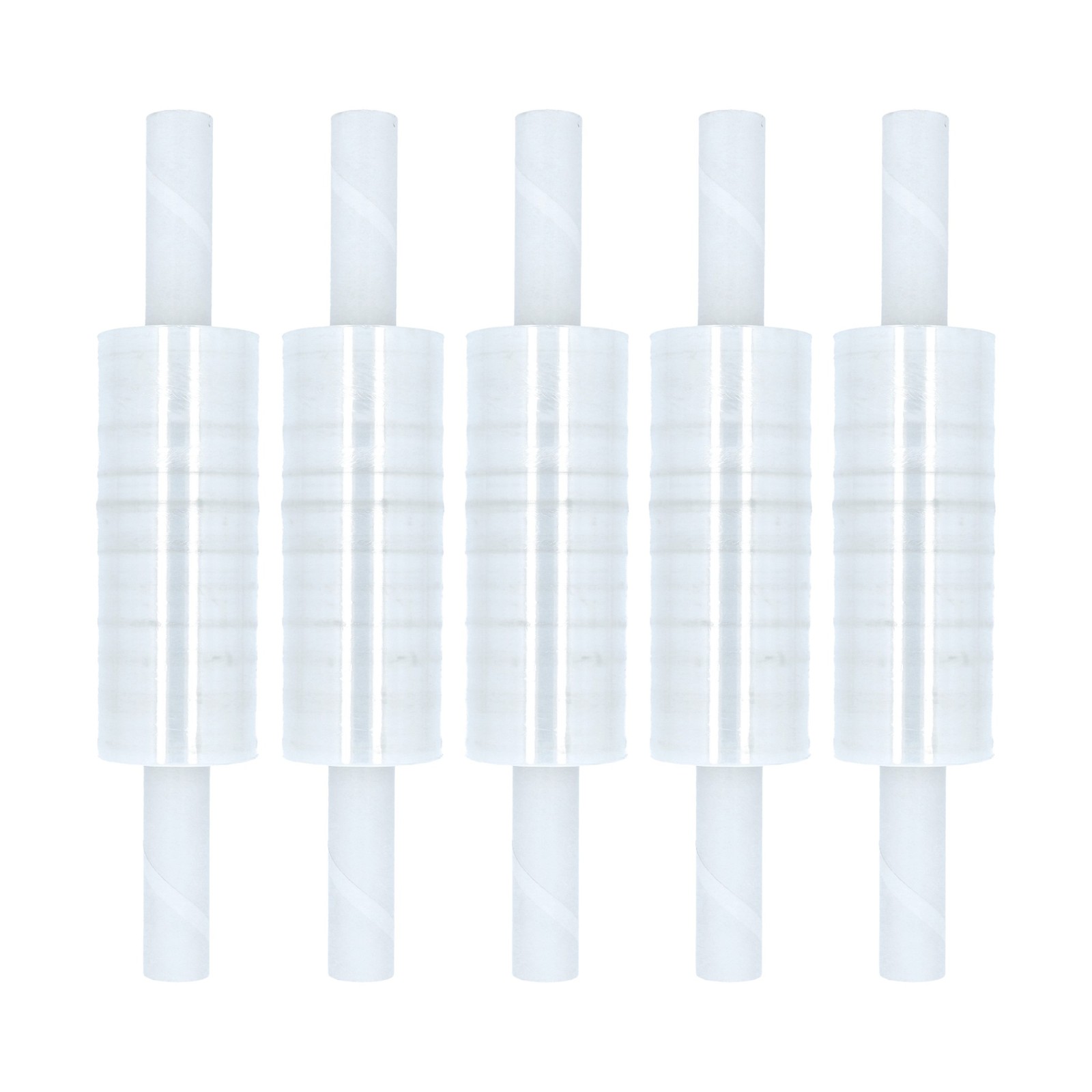 10″ x 1000′ 80 Gauge Clear Pallet Extended Stretch Film Pipe Shrink Wrap 4 Rolls