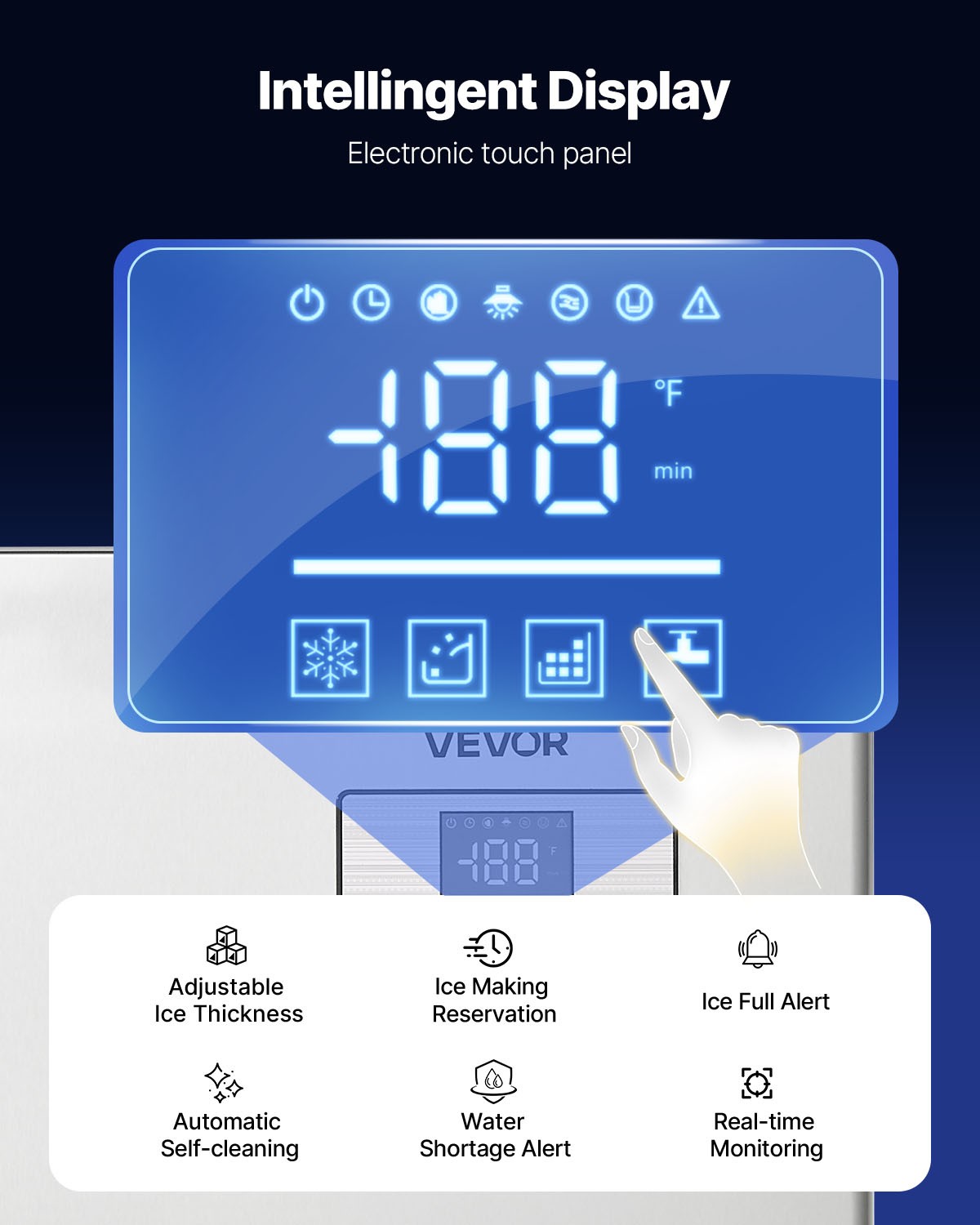 VEVOR Commercial Ice Maker Machine – Head 550 lbs/Day Self-Cleaning Ice Maker