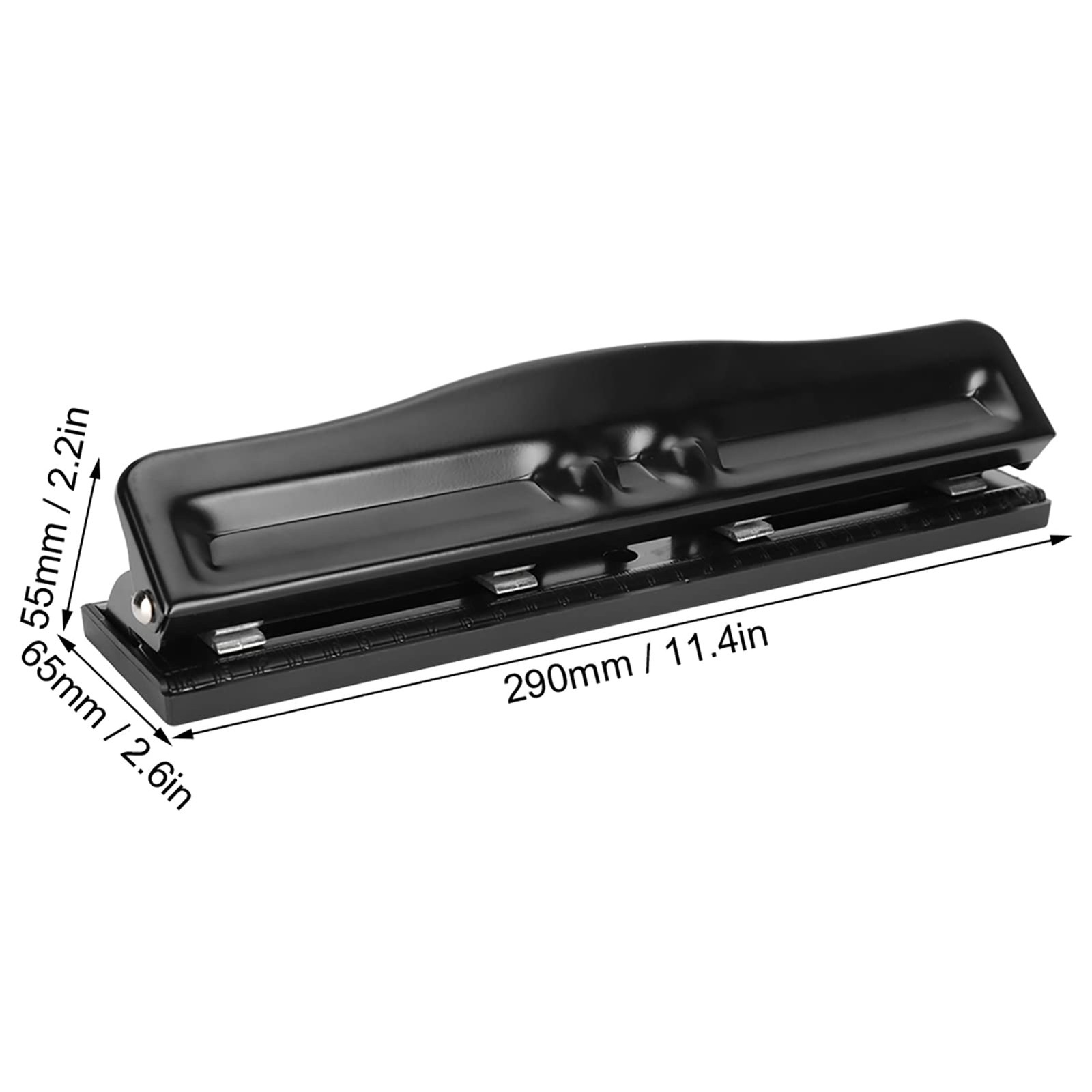 Paper Hole Punch 4 Hole Adjustable Manual 10 Sheets 11.4×2.6×2.2in Portable
