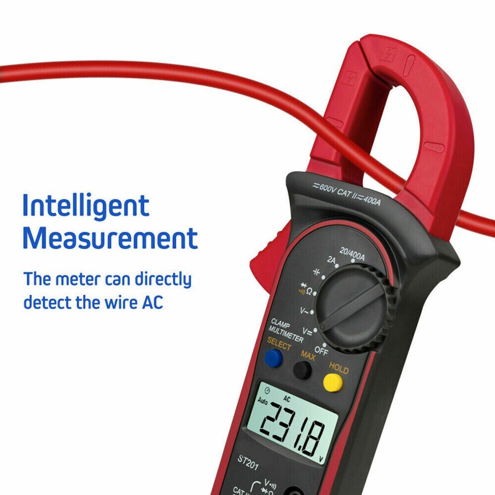Digital Multimeter Tester AC Volt Ohm Amp Clamp Meter Auto Range LCD Handheld
