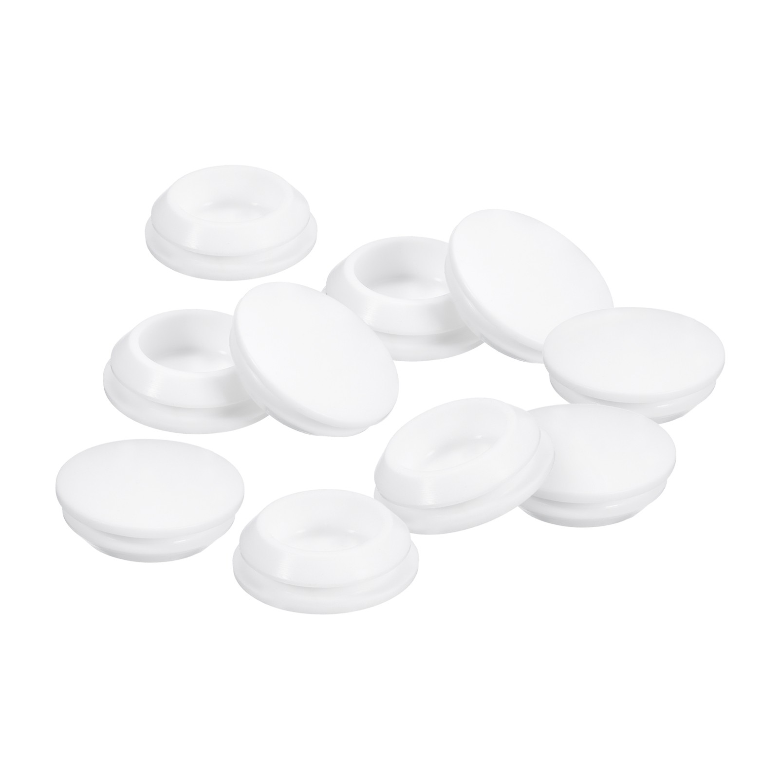 10Pcs Silicone Plugs, Rubber Round Hole Plugs for 20-22mm Hole, White