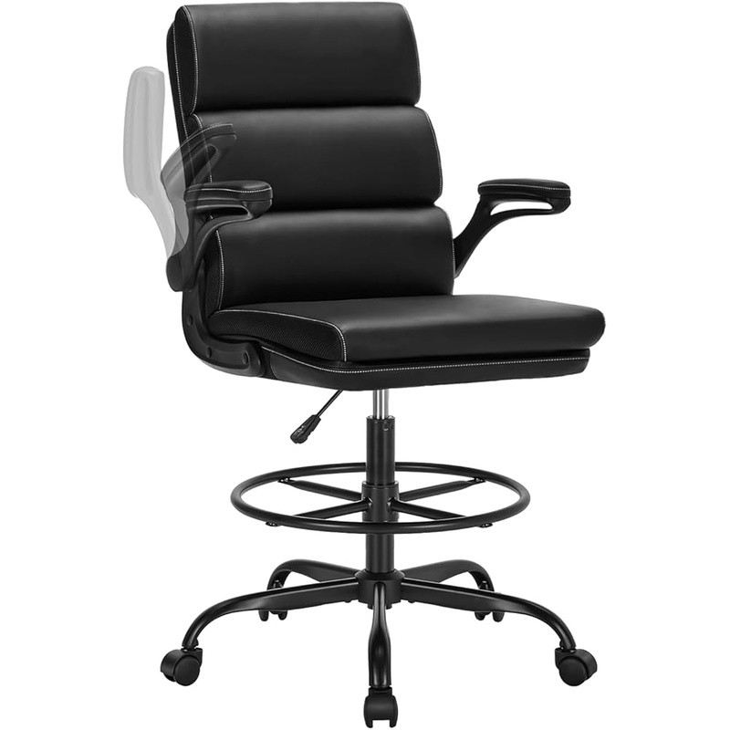 Ergonomic Drafting Chair Adjustable Height W/ Foot Ring BIFMA Certified New