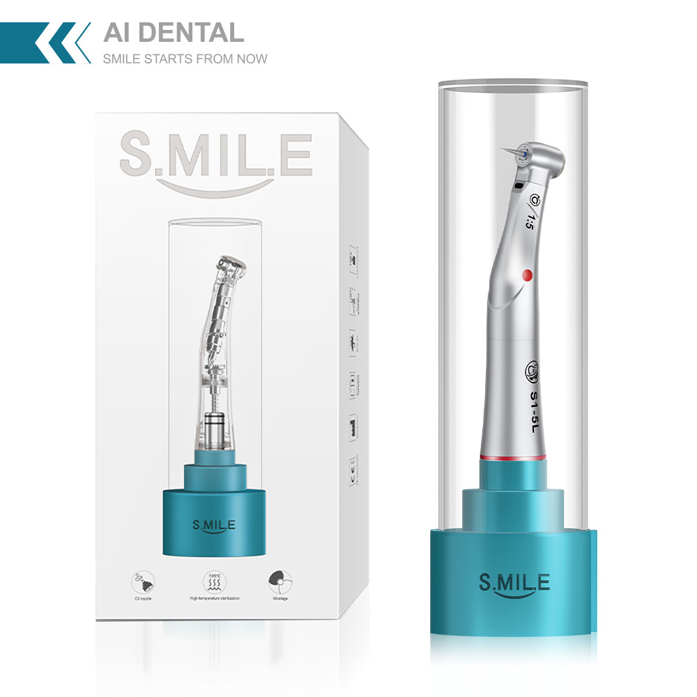 Dental 1:5 Increasing Contra Angle LED Low Speed Handpiece Smiling Appearance