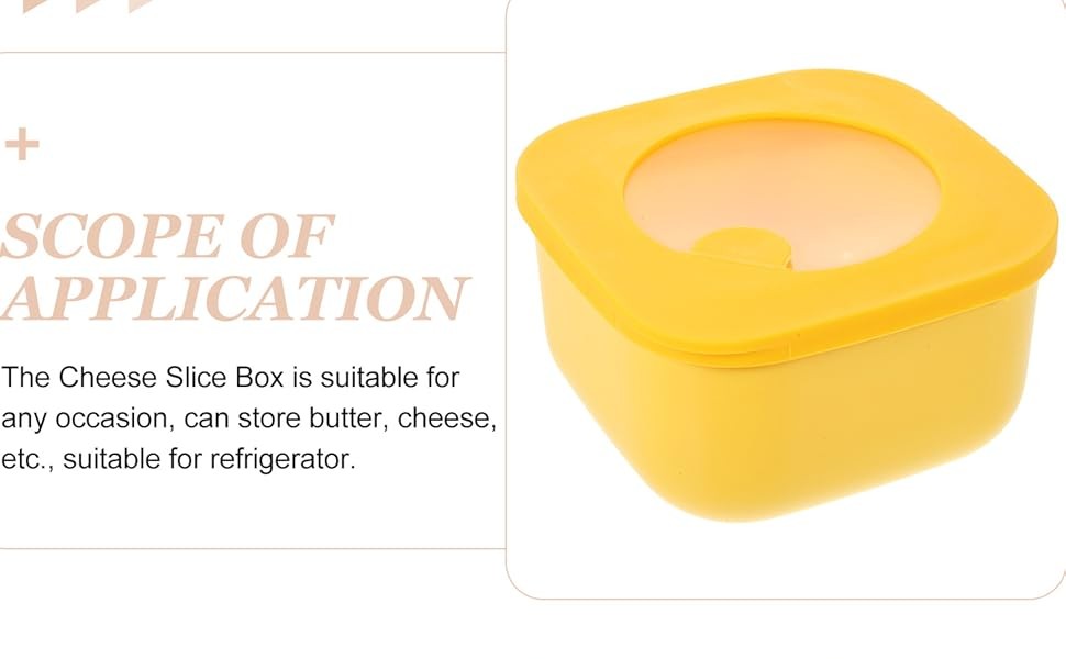 Cheese Slice Storage Container 4.72X2.67In Butter Holder with Lid for