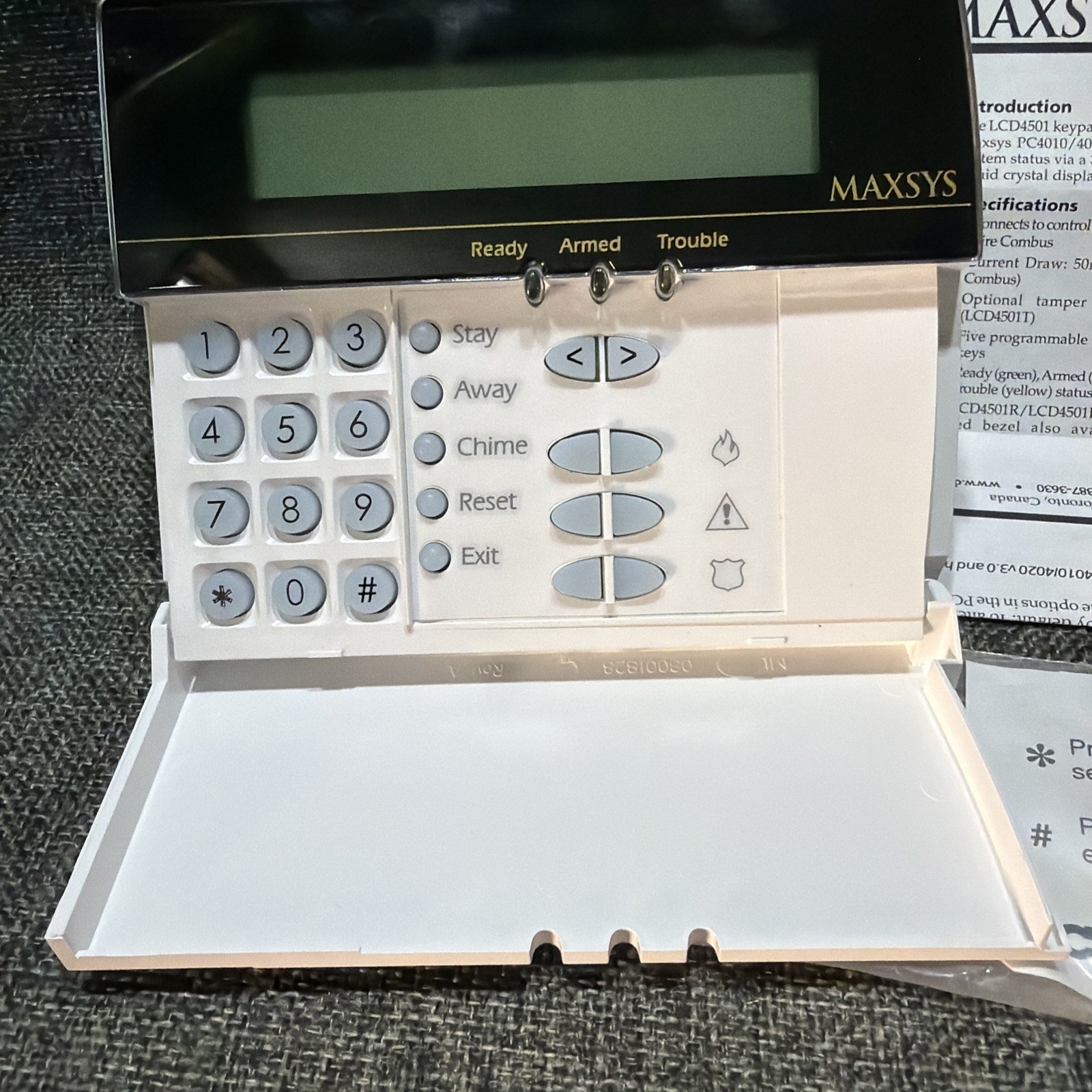 NEW DSC MAXSYS LCD4501 Programmable Message LCD-4501 Keypad for PC4010 & PC4020
