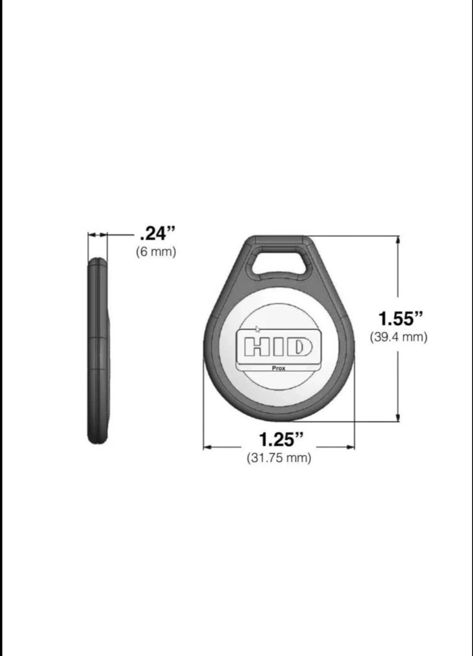 50 Pcs. HID 1346LNSMN 1346 ProxKey III Keyfob Proximity Prox Key Tag Fob 26 Bit