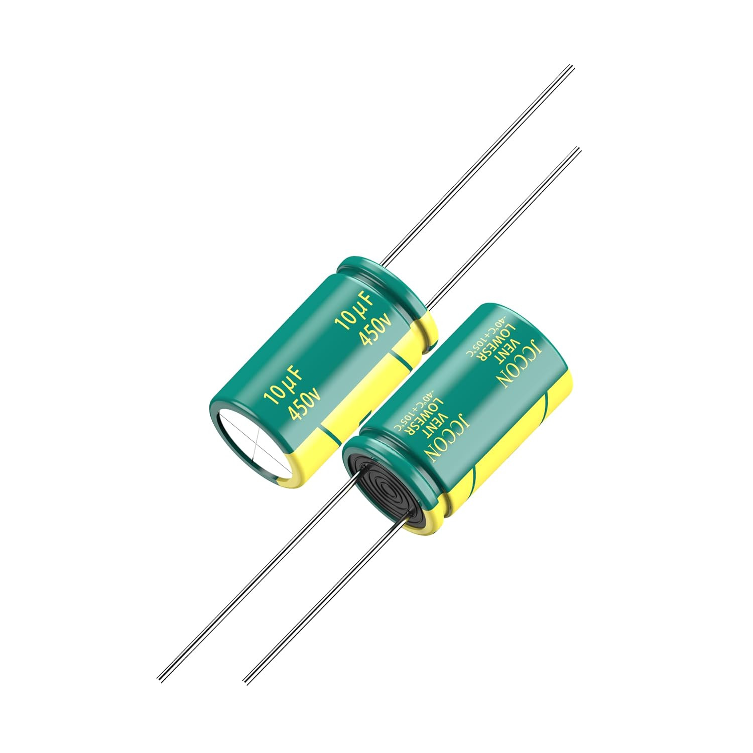 10-Pack 450V 10Uf Low ESR Electrolytic Capacitors 10X17Mm , 450Volt 10MFD