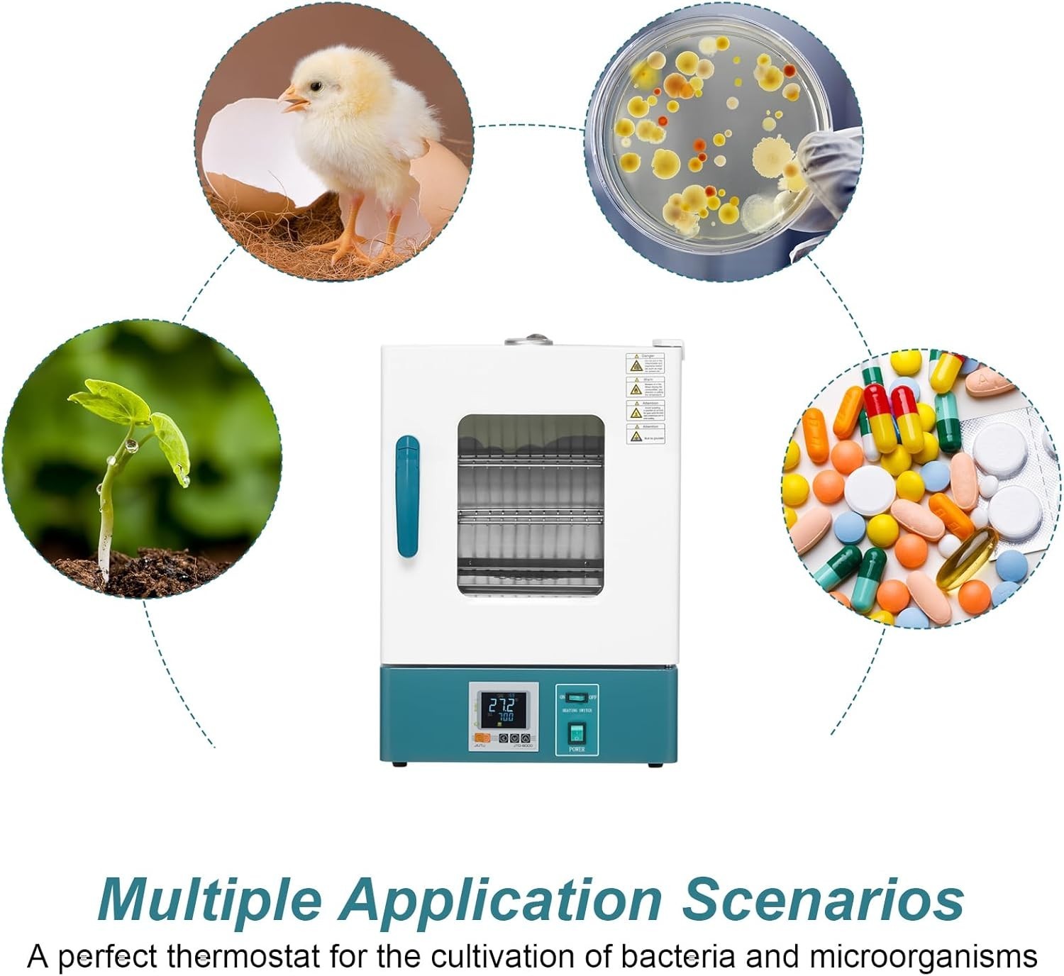 Lab Incubator 20L Precise Temperature Control 0-65°C Digital Microbiological