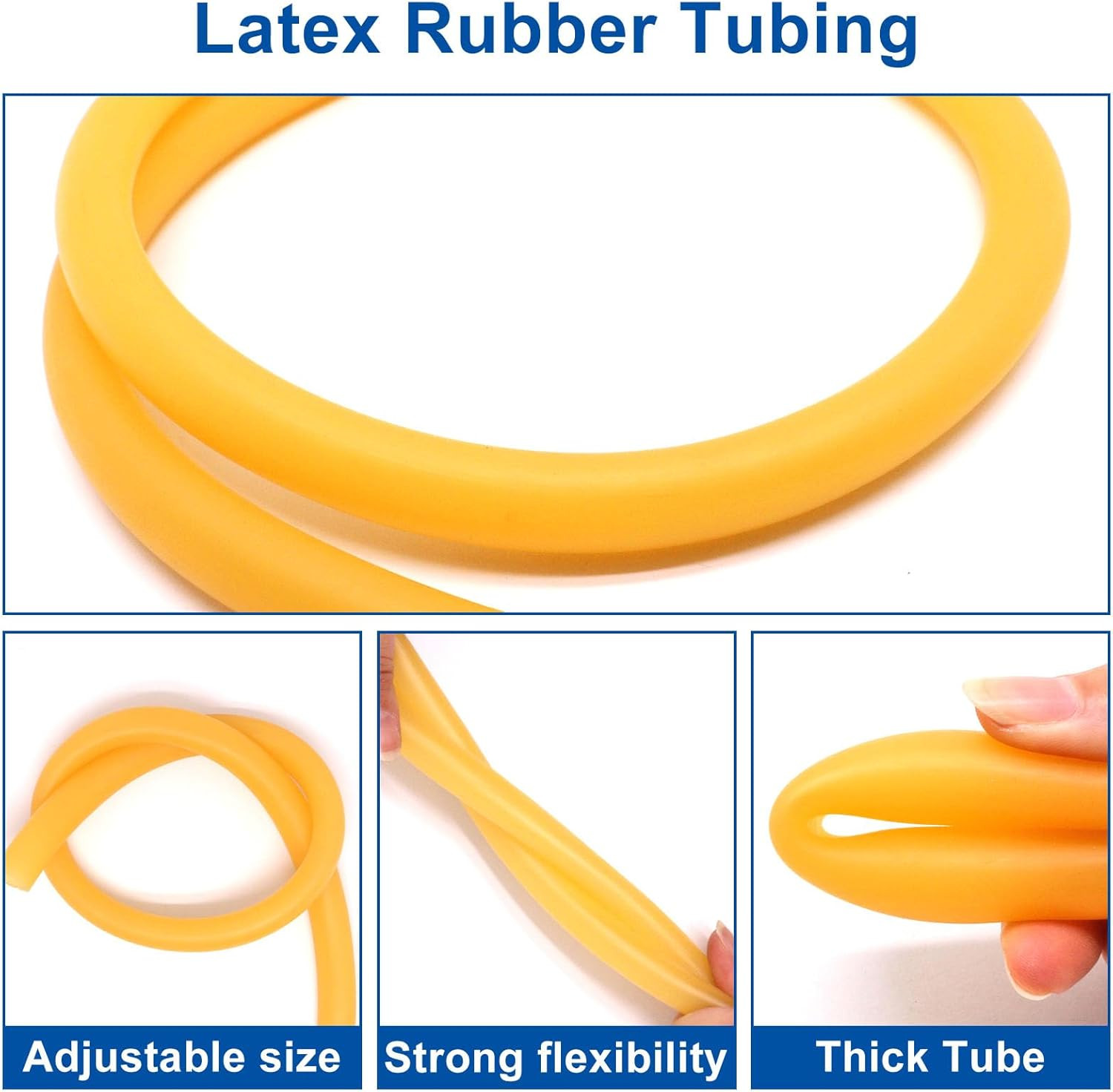 Latex Tubing, Natural Rubber Tubing 1/2″ ID X 5/8″ OD Surgical Tubings Sling Sho