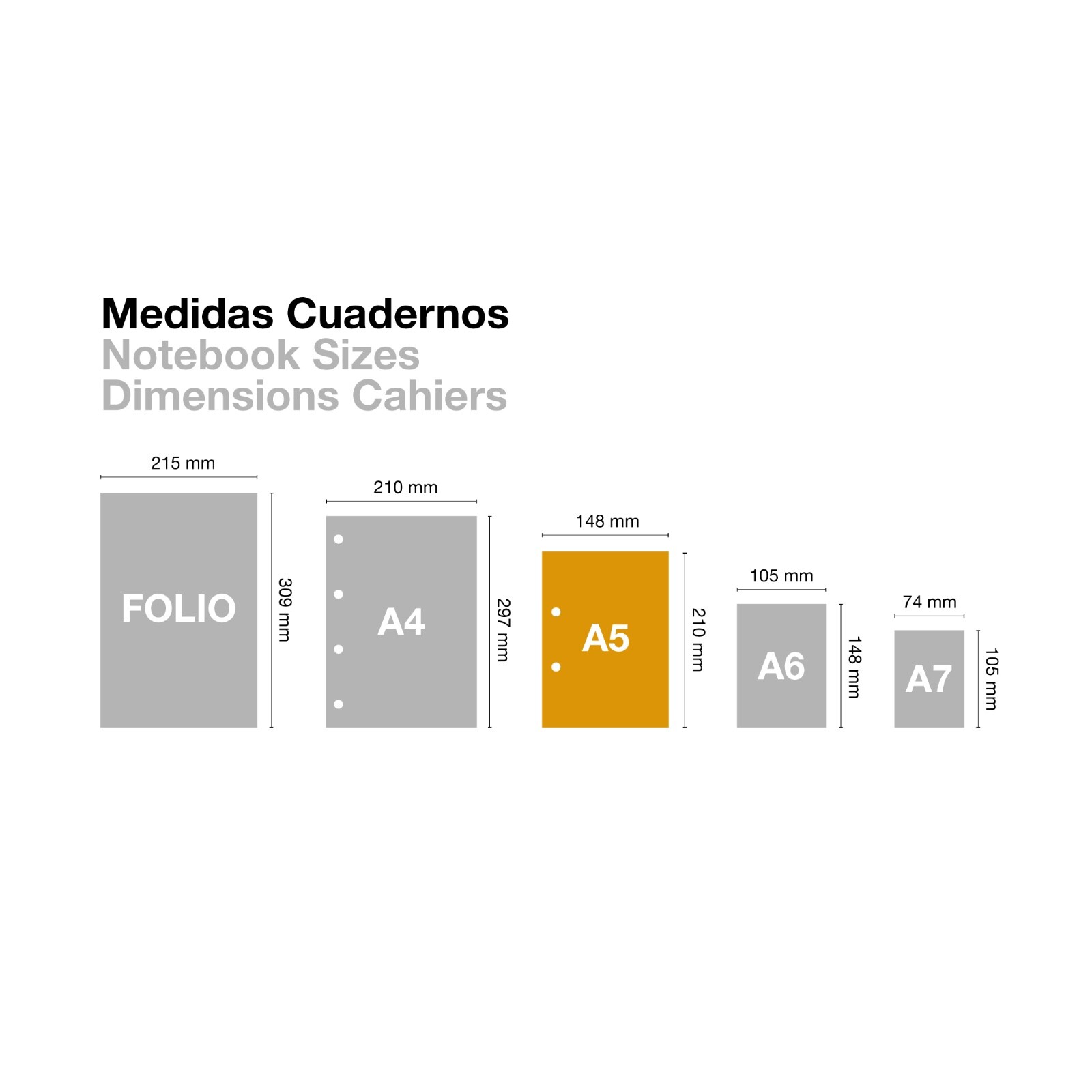Miquelrius 6-subject Lined Poly Notebook A5 6.5 X 8 – Grey