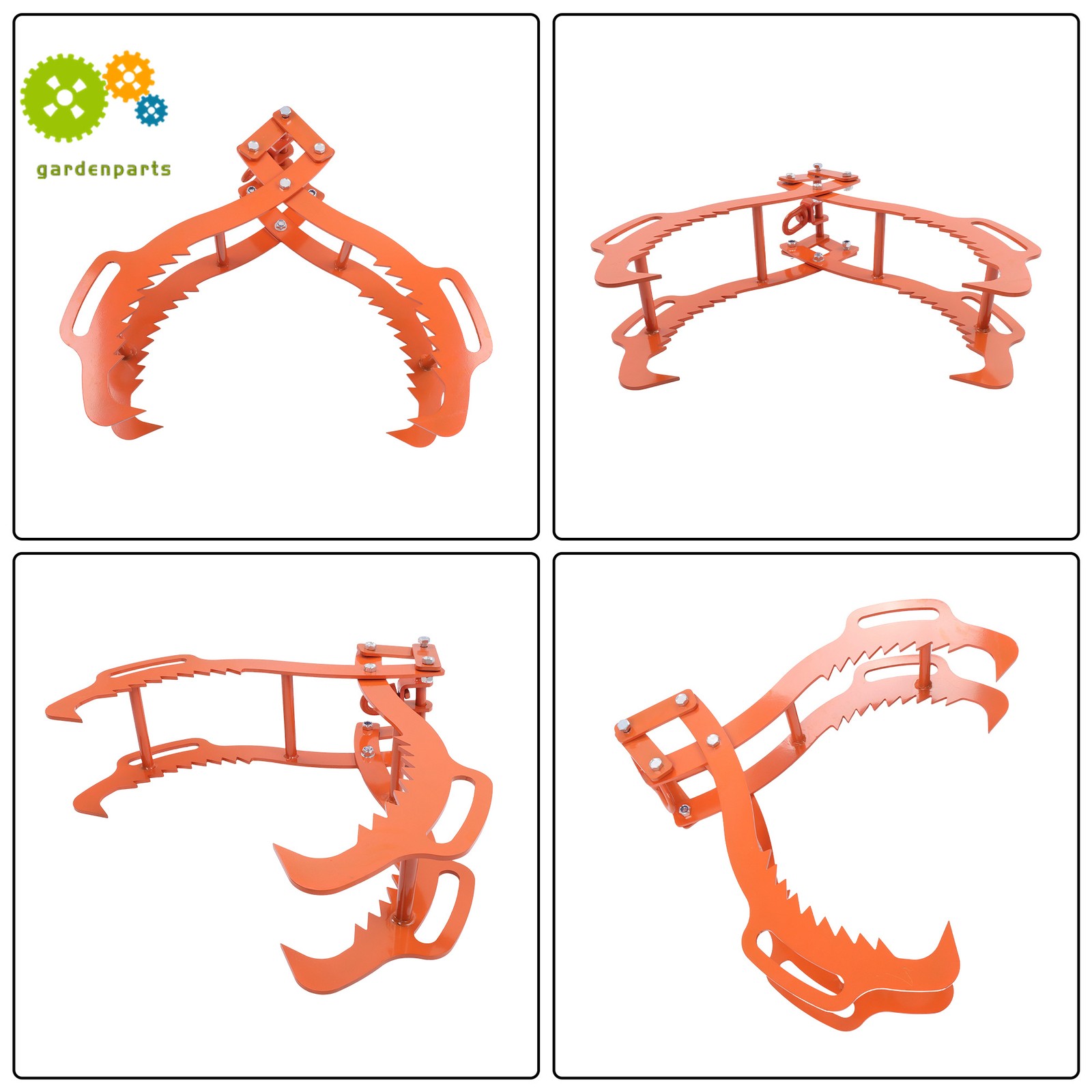 Log Lifting Tongs 36 Inch Heavy Duty Steel 4 Serrated Claw Swivel Dragging Tongs