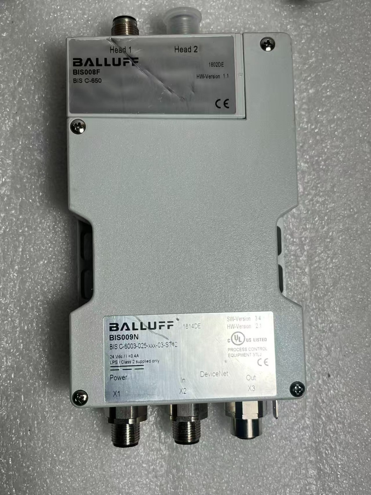 LOT OF 3, BALLUFF BIS L-6023-025-050-03-ST13 ,BIS008F ,BIS009N BIS C-6003-025