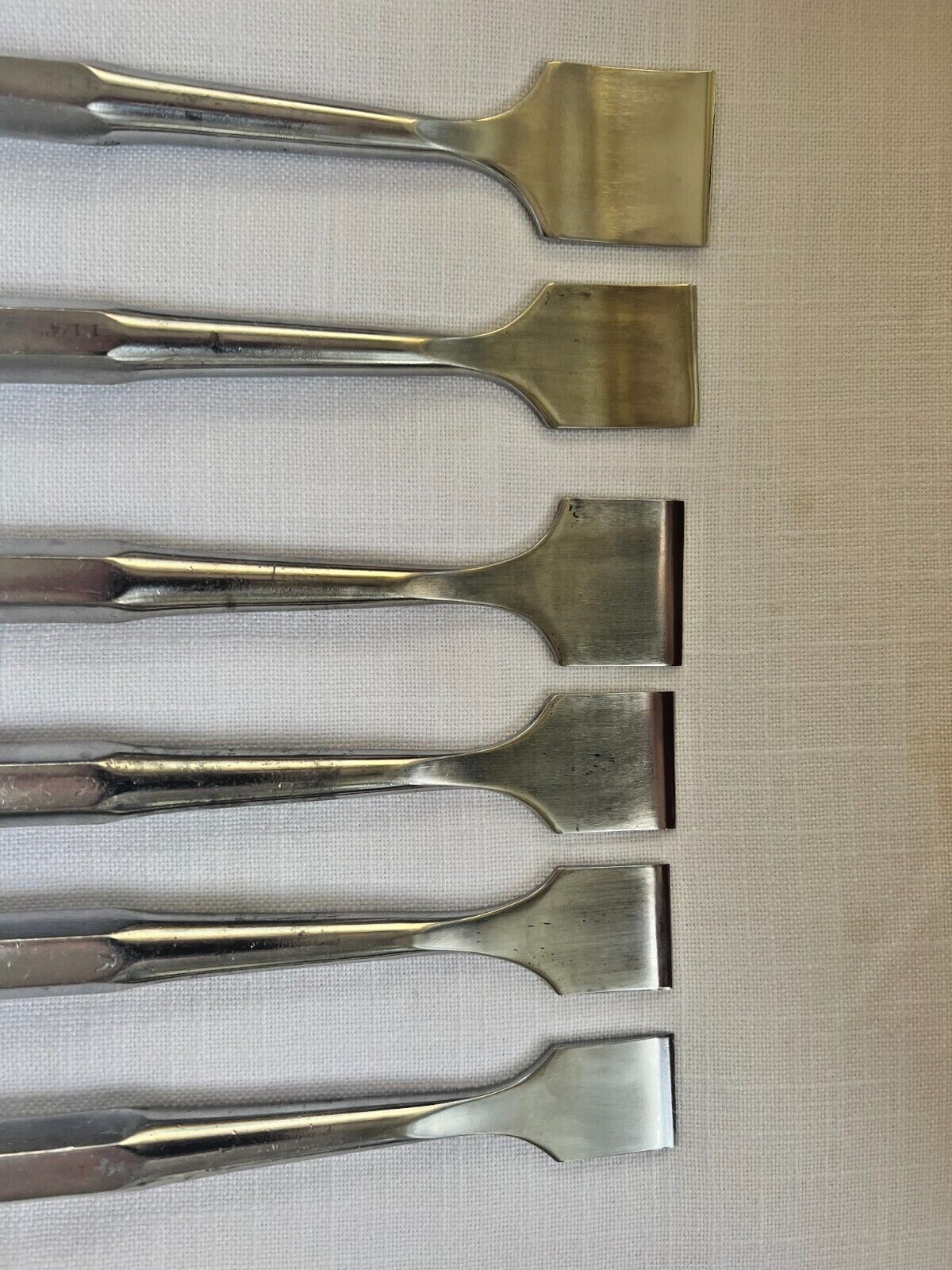 Richards 440 Hibbs Curved And Straight Orthopedic Osteotome Set Of 6 Pieces