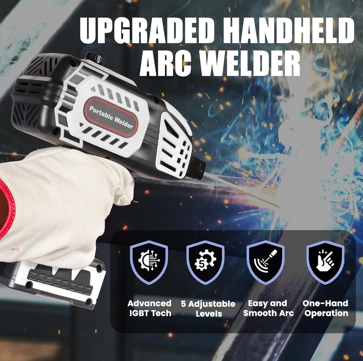 Saker Portable Electric Welding Machine,110V Portable Welder Handheld with IG