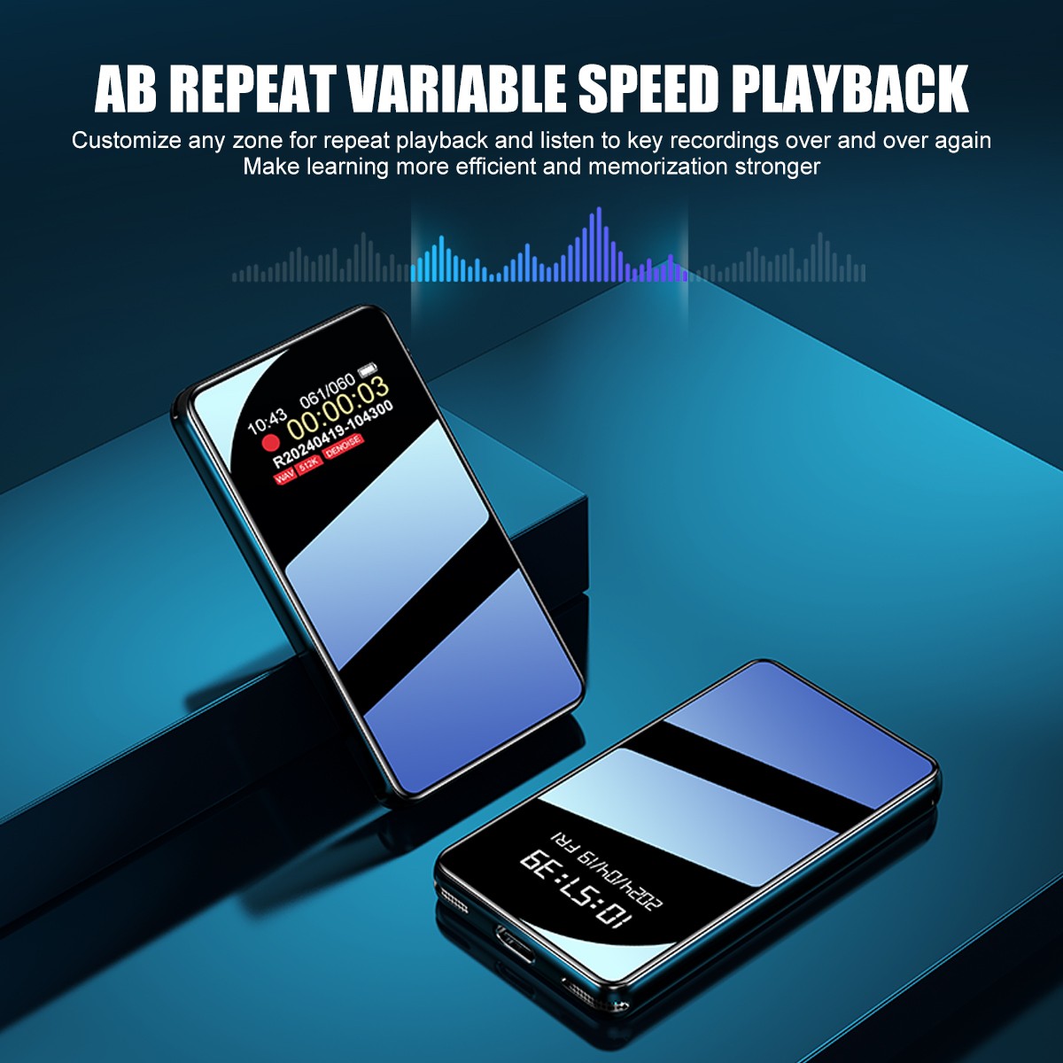 32GB Voice Recorder One-Touch Recording Color Screen for Lectures Meeting 60Hrs