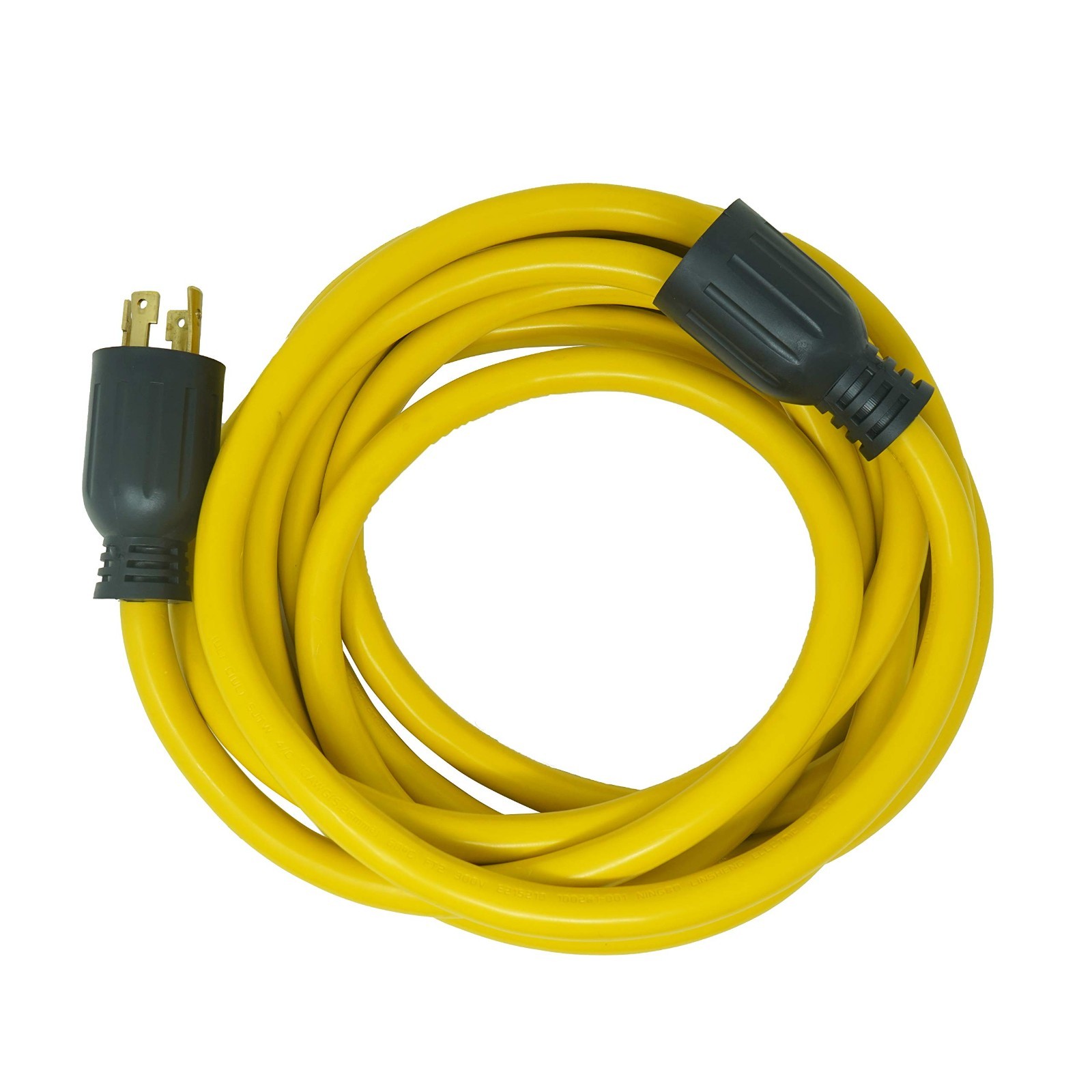 10-Gauge Heavy Duty Generator Power Cord, L14-30 Locking Plug, 20ft, Weather Res