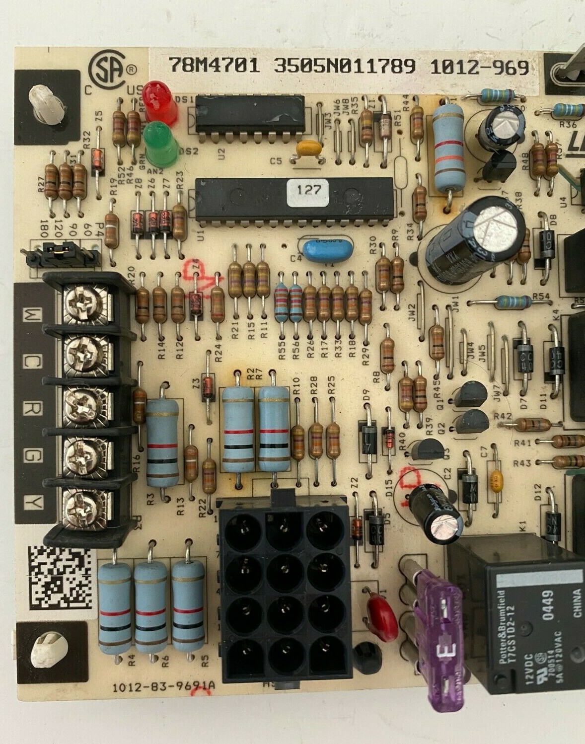 LENNOX 78M4701 Furnace Control Circuit Board 1012-969 1012-83-9691A used #D498
