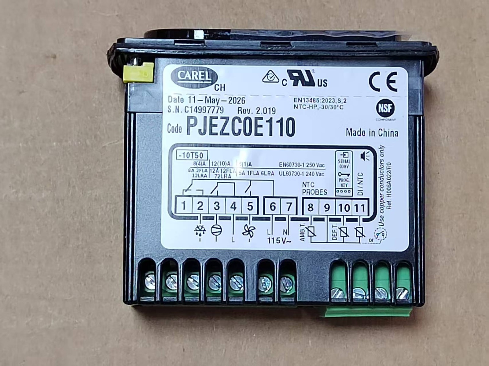 PJEZC0E110 Carel Temperature Controller to replace PYBU1R0537 ( PZBUC0H111K )