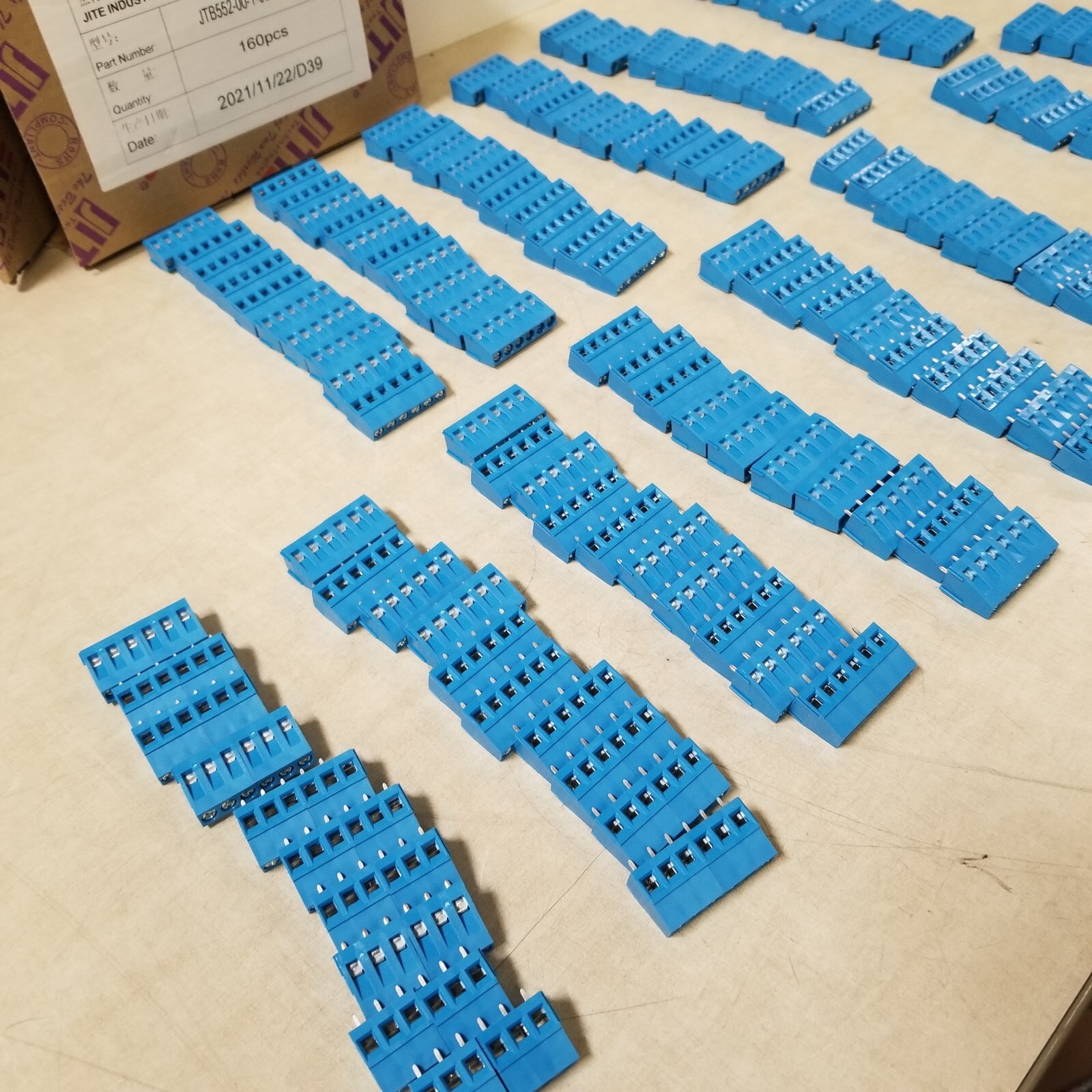 Lot Of 160 Jite Industrial JTB552-00-1-06-2-M11 Terminal Blocks