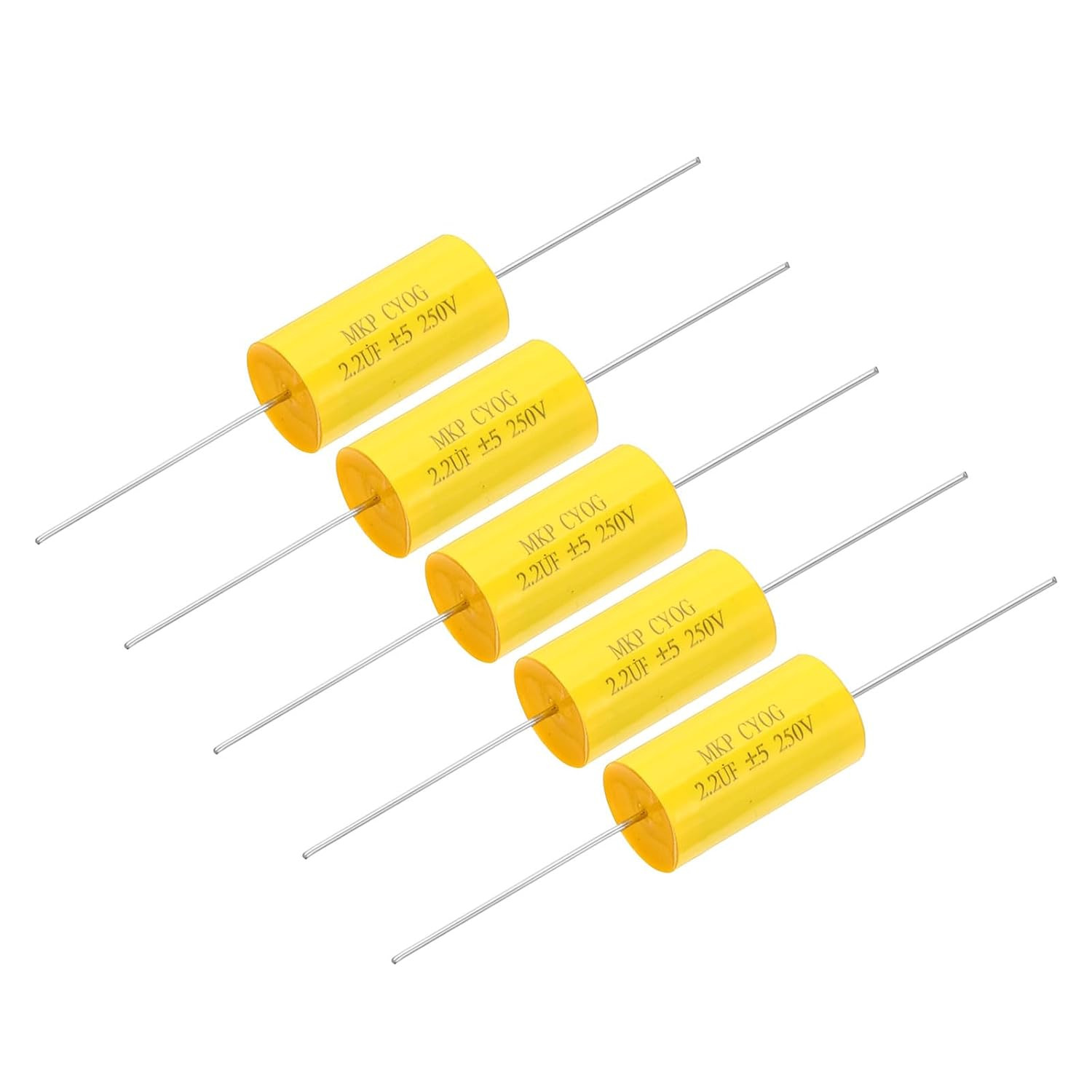 Patikil 2.2Uf 250V Frequency Divider Capacitor, 5 Pcs Axial Audio Speaker