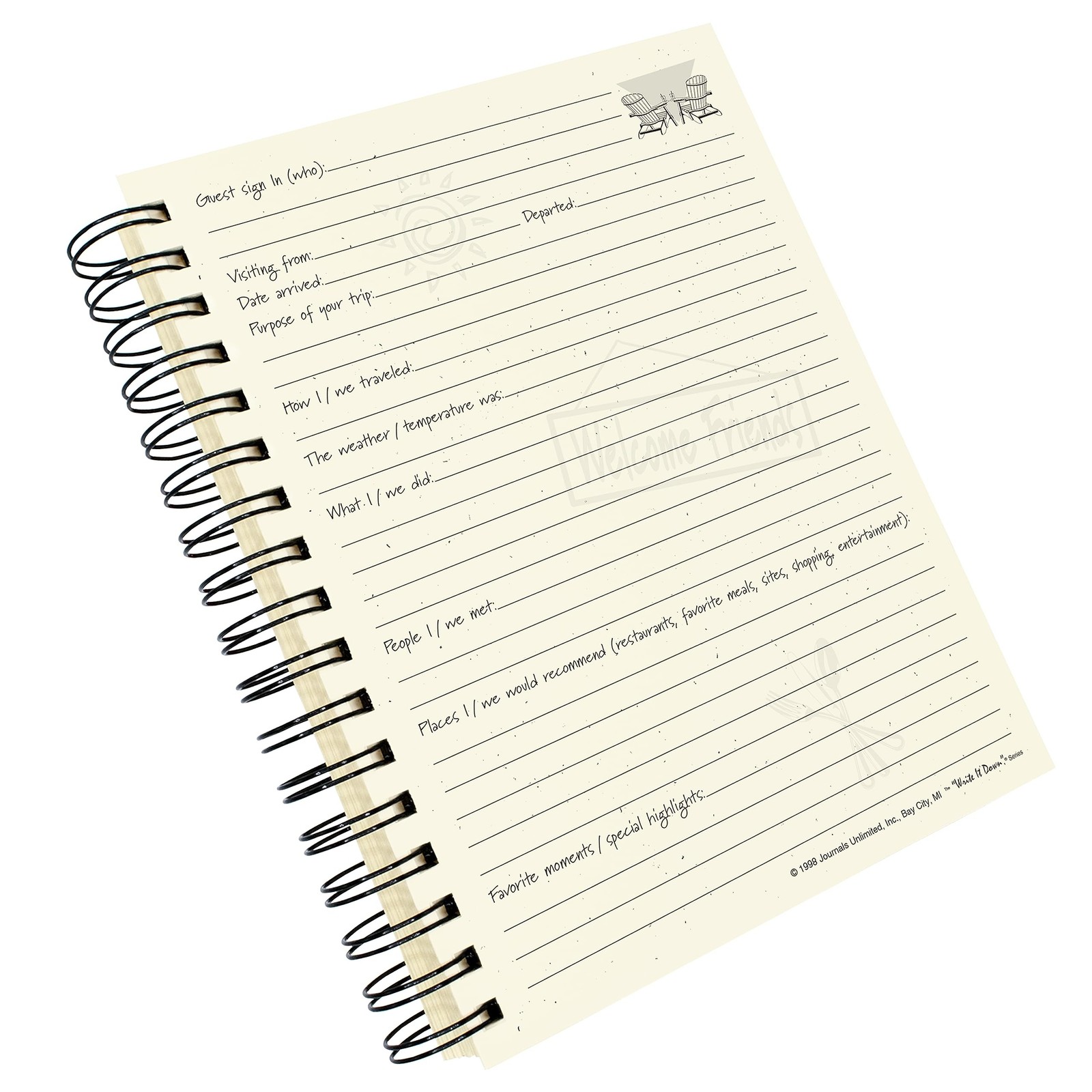 Write it Down series by Journals Unlimited, Guided Journal, Guest Journal, En…