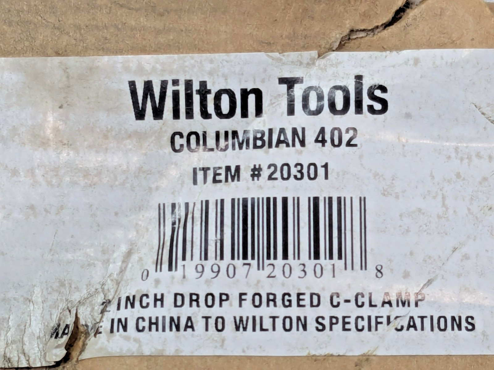Wilton Tools COLUMBIAN 402 C-Clamp 2″ Max Opening 20301