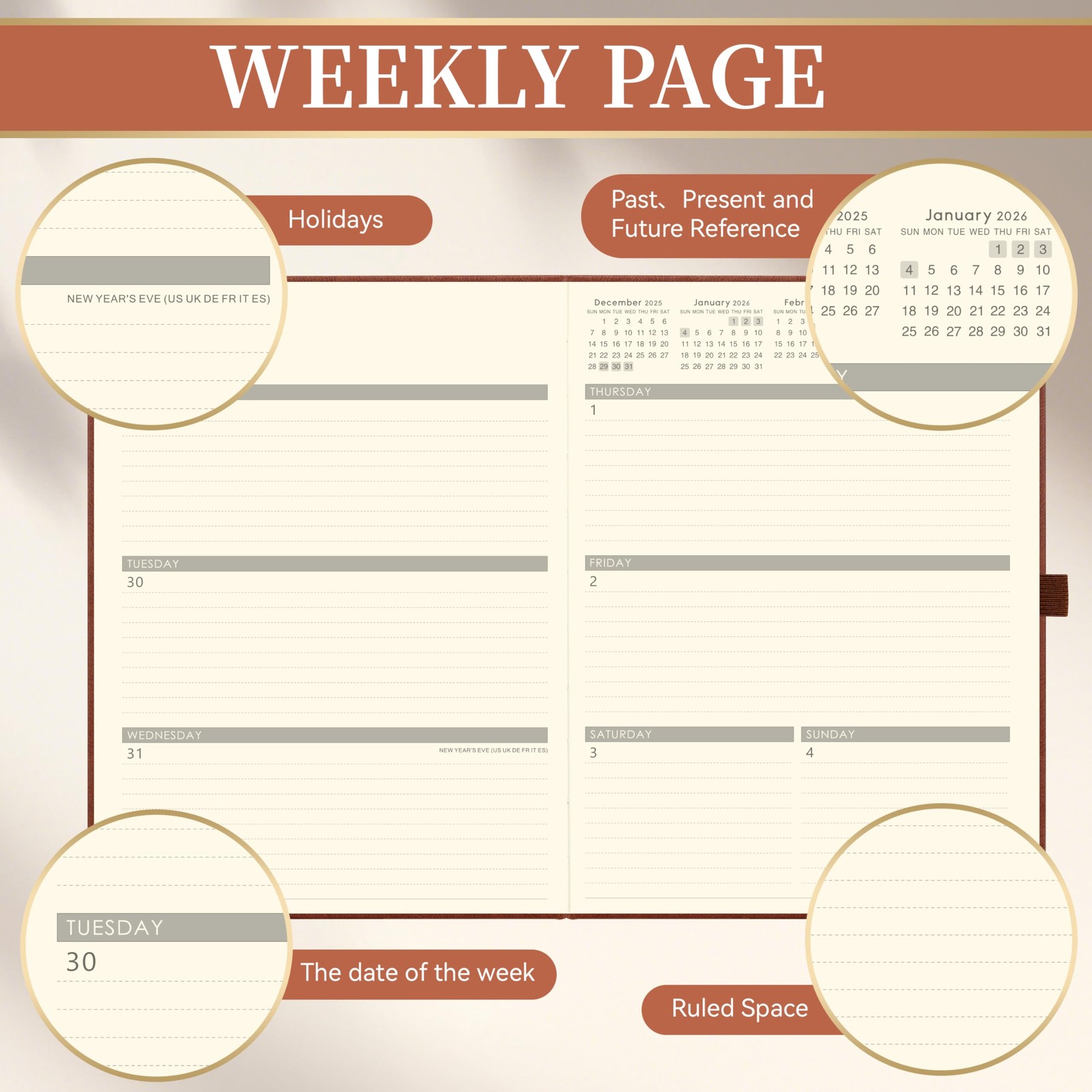 2026 Planner – 2026 Planner Weekly and Monthly, Jan.2026 – Dec.2026, 9″ x 11″