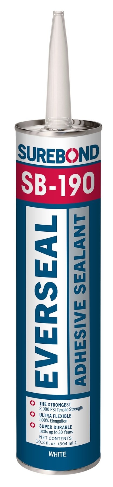 Surebond Pick-Proof Adhesive Sealant 10.3oz White SB-190 T WHITE