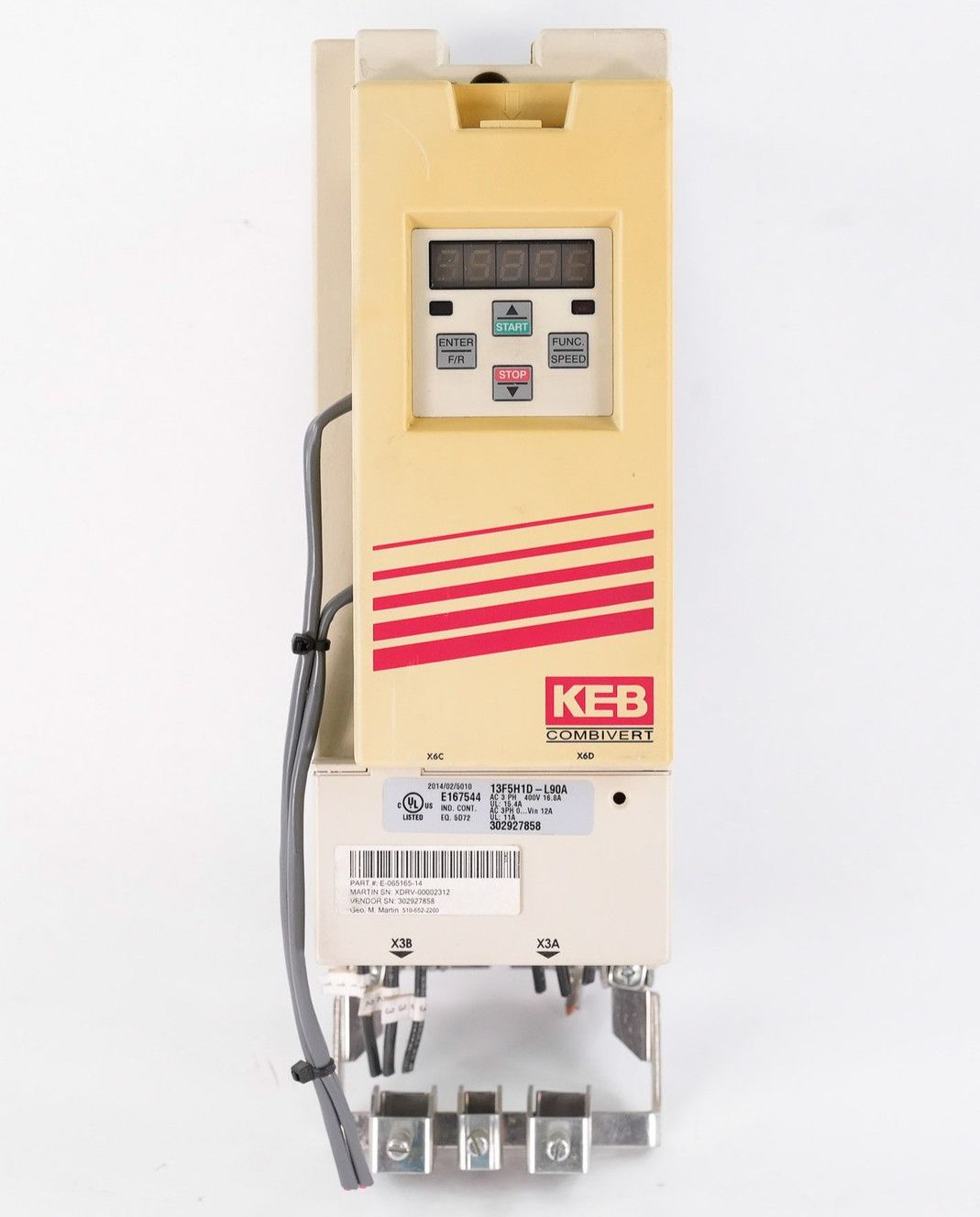 KEB Combivert 13.F5.H1D-L90A AC Drive 460V 3-Phase 7.5hp 13F5H1D-L90A