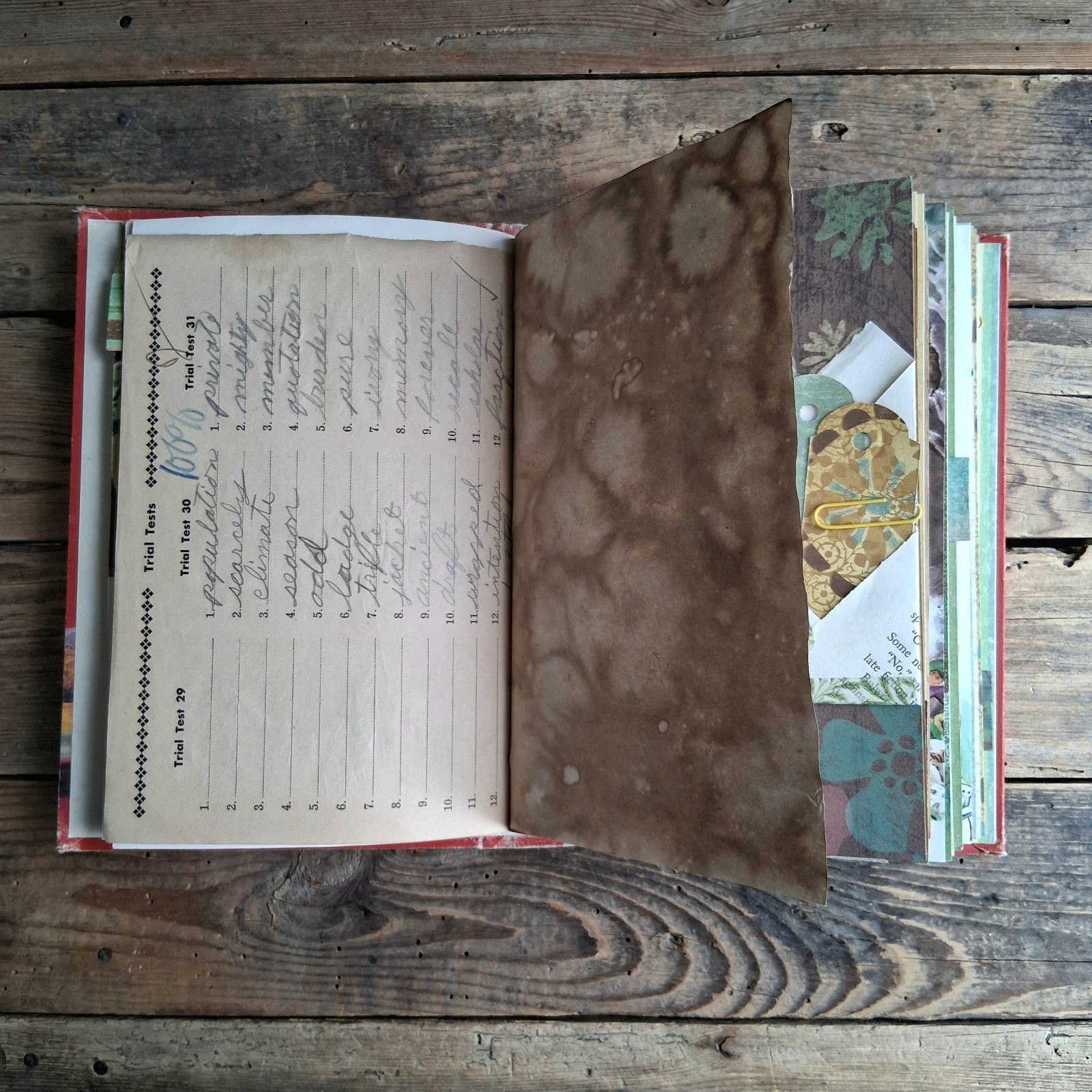 Handmade Junk Journal Vintage Textbook Cover Roads To Everywhere Blank Diary