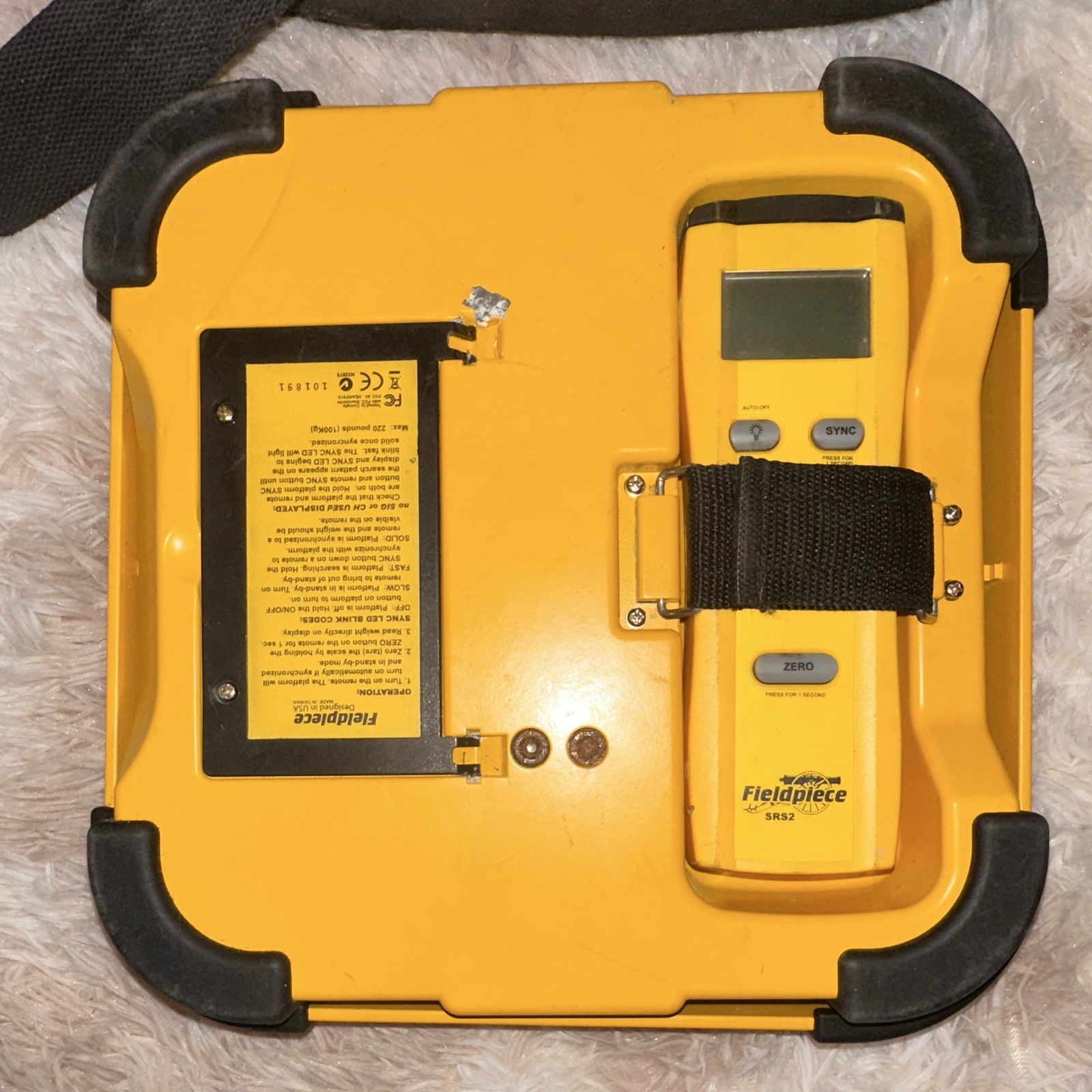 Fieldpiece SRS2 Wireless Digital Refrigerant Scale 220 lb w/ Case – See Descr.