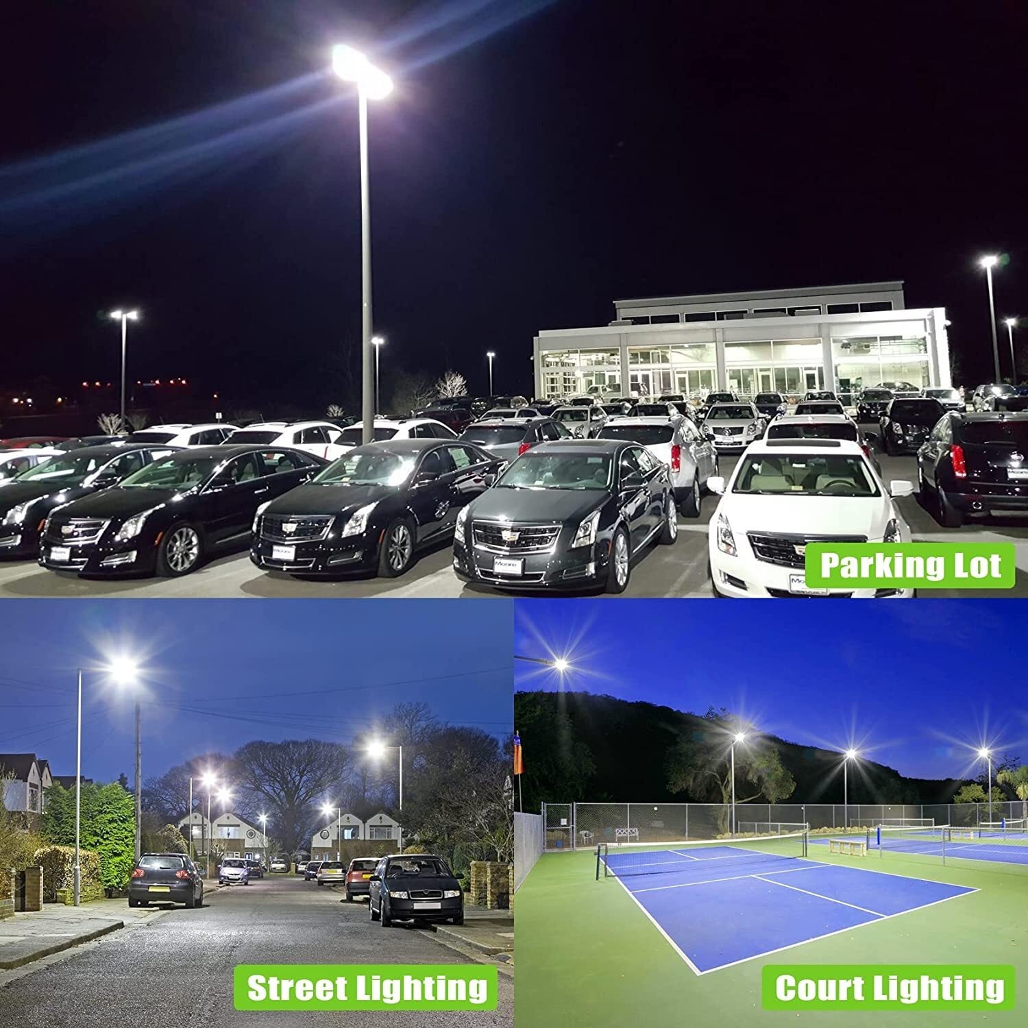 150W LED Area Stadium Light Parking Lot Shoebox Dusk to Dawn Flood Wall Lighting