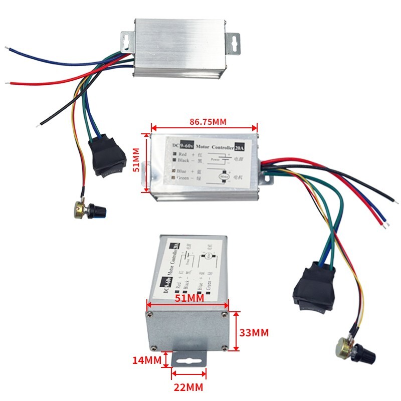 Planetary Reduction Brushed Motor DC12V24V High Torque 36GP-3530 With Controller