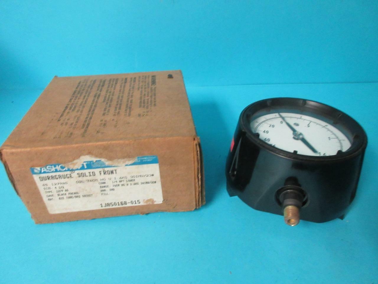 ASCROFT DURAGAUGE 4.5-1279-AS-02L-76CM HG V 1.6KG 30IMV/23 4.5″ PRESSURE GAUGE