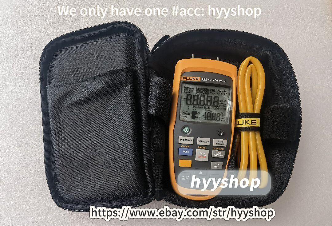 Fluke 922 Airflow Micromanometer with Bright Backlit Display /hyy
