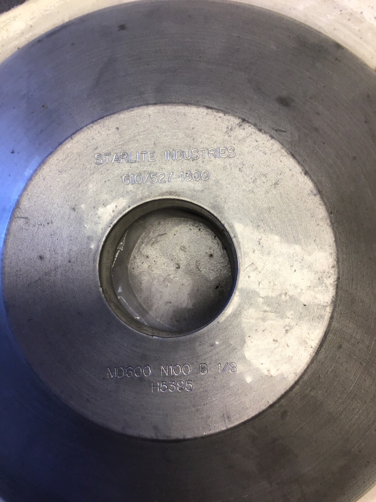 STARLITE IND. MDG600 N100 B 1/8” H5385 GRINDING WHEEL