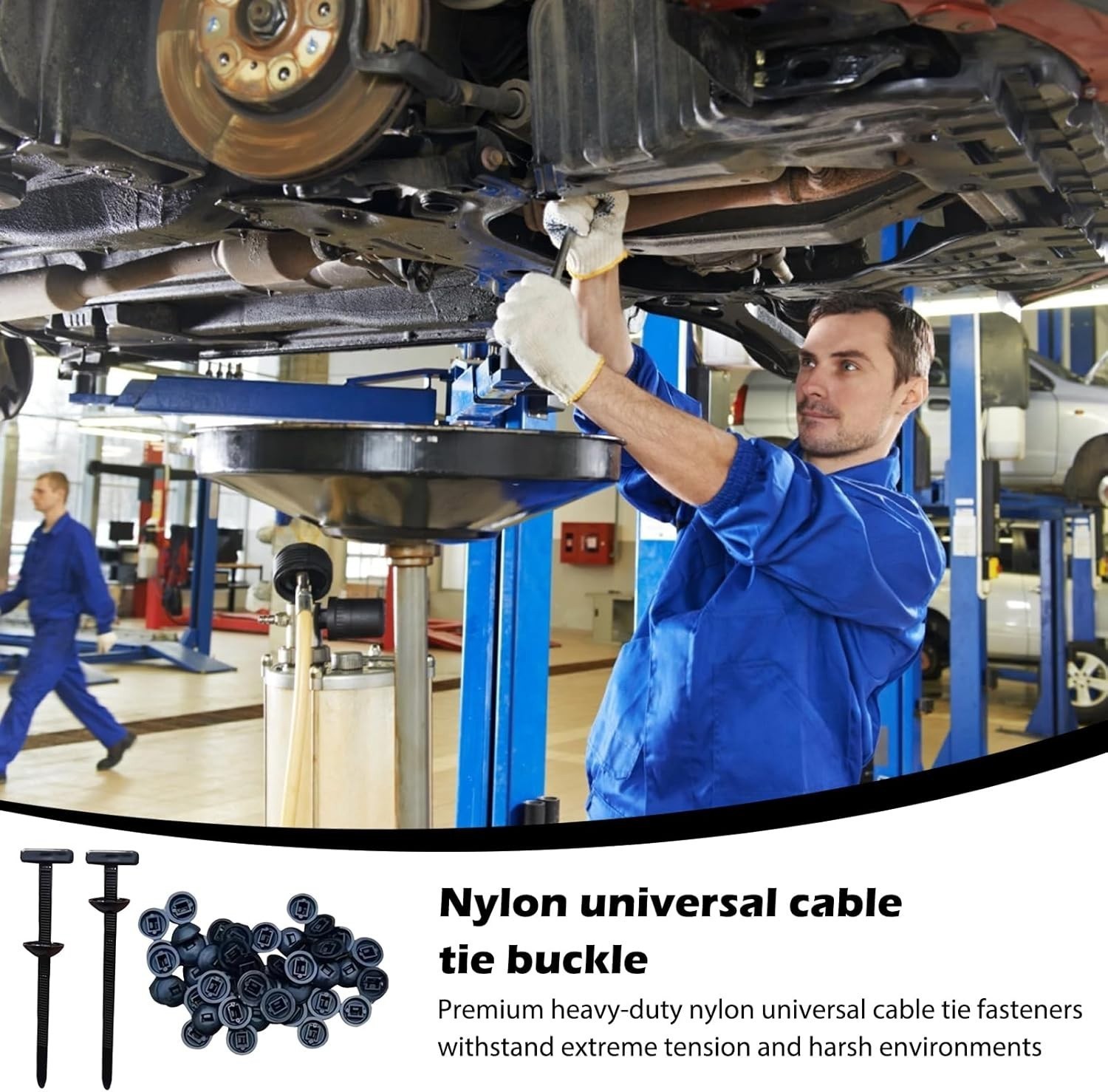 Nylon Universal Cable Tie Buckle Heavy Duty Self-Locking Free Ship 100pcs