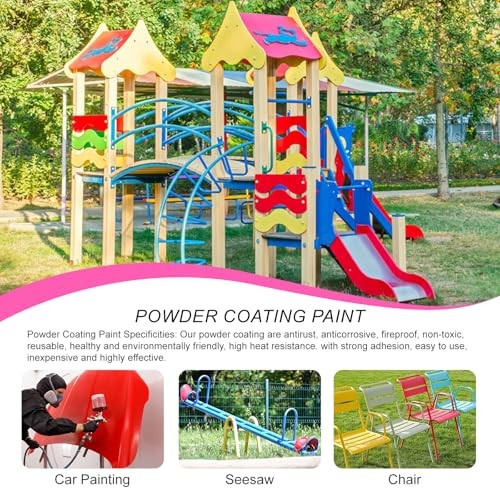 Powder Coating Paint 4 oz Silver Metal Surface Protection Anticorrosive Finish
