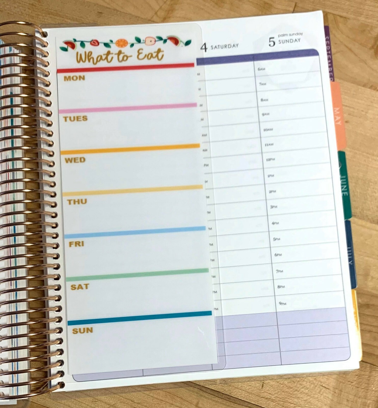 Meal Plan Daily ‘What to Eat’ Short Dashboard 4 use with Erin Condren Planner