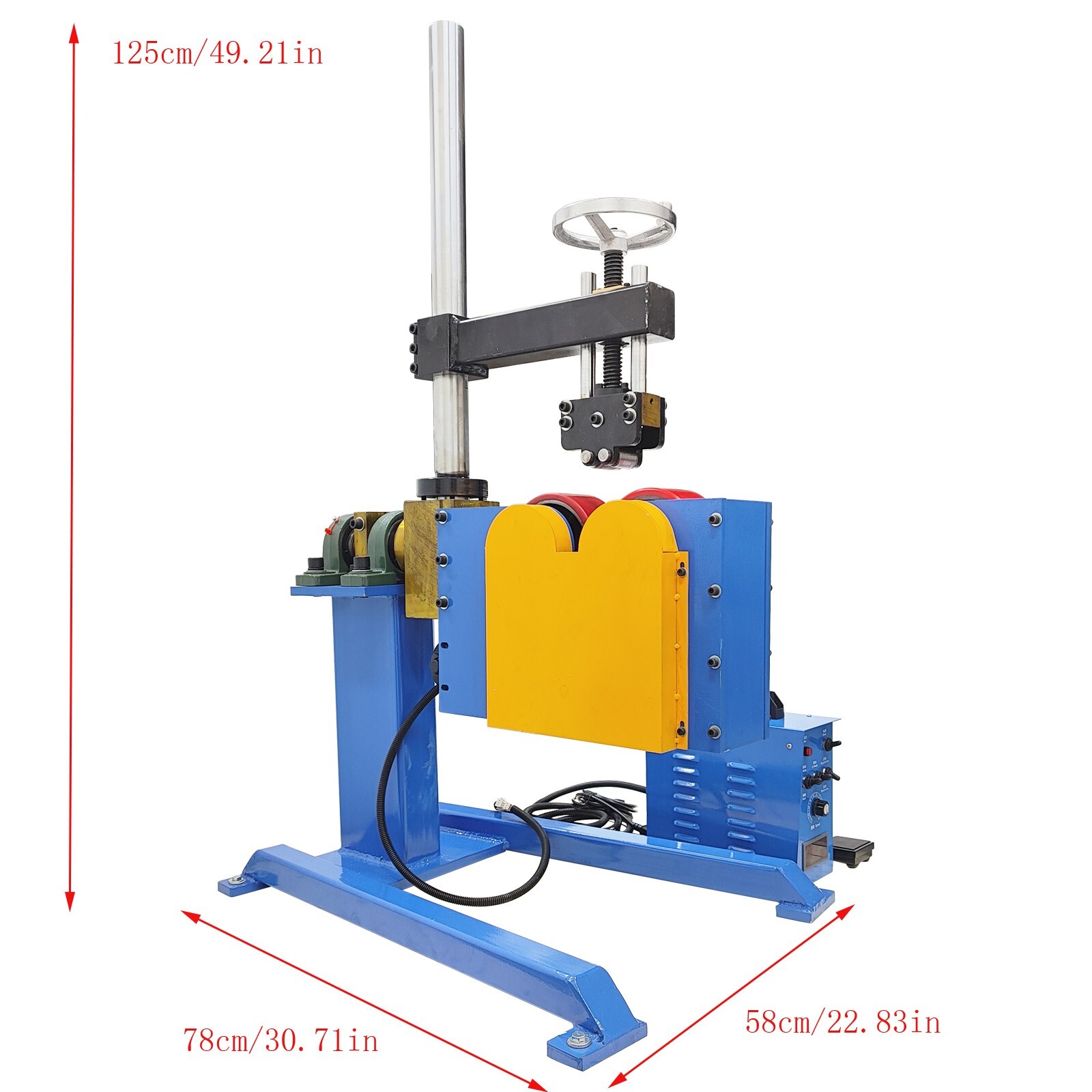 110V 660lbs Press Wheel Type Rotary Welding Positioner Welding Tank Turning Roll
