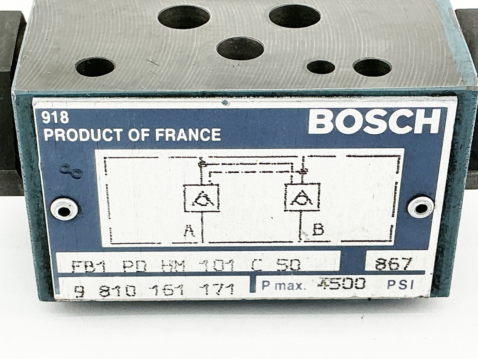 New Bosch FB1-PD-HM-101-C-50-9-810-161-171 Flow Control Valve 4500PSI – No Box